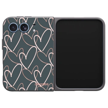 Picasee husă neagră din silicon pentru Apple iPhone Duo - Lots of love