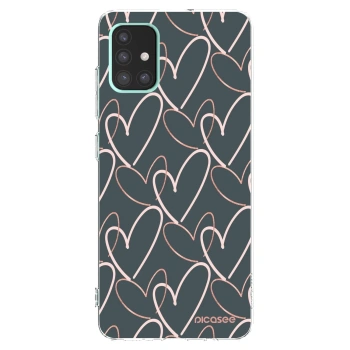 Picasee husă transparentă din silicon pentru Samsung Galaxy A51 A515F - Lots of love