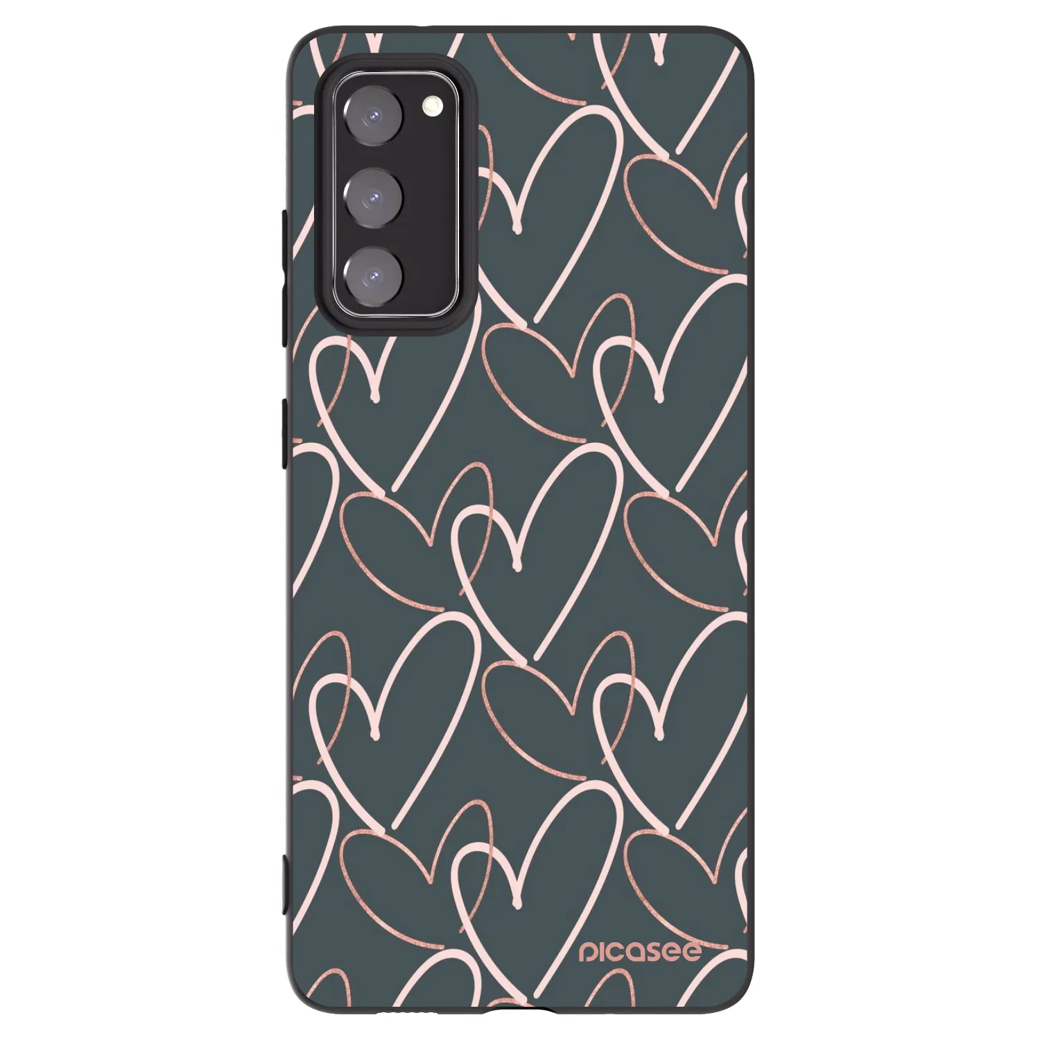 Picasee husă neagră din silicon pentru Samsung Galaxy S20 FE - Lots of love