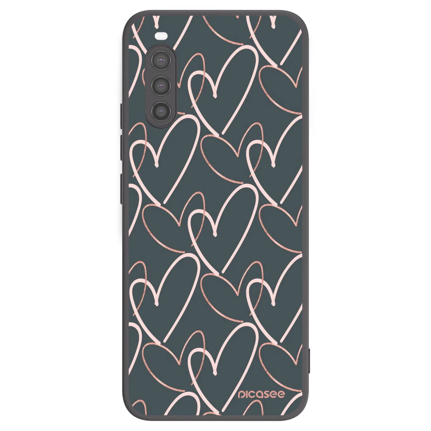 Picasee husă neagră din silicon pentru Sony Xperia 10 II - Lots of love