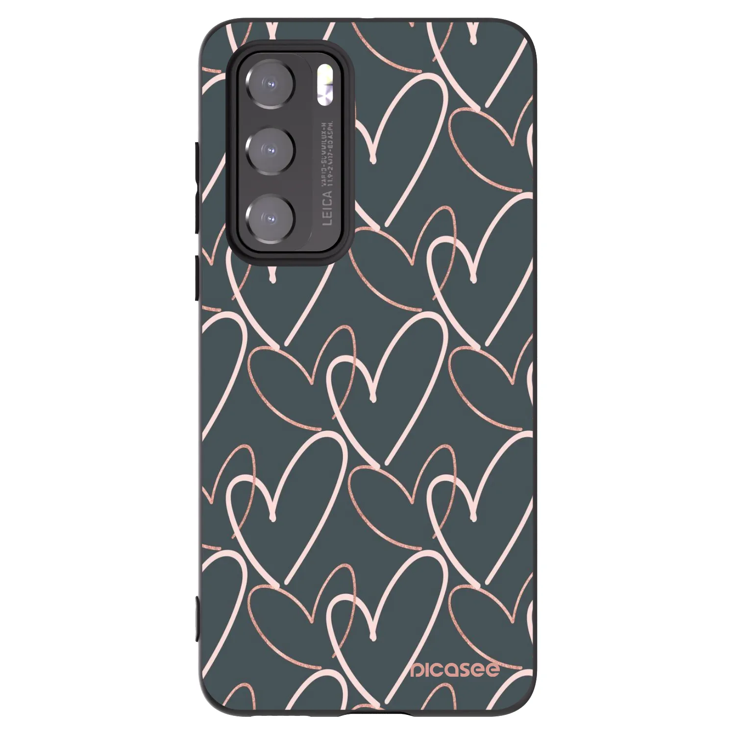Picasee husă neagră din silicon pentru Huawei P40 - Lots of love