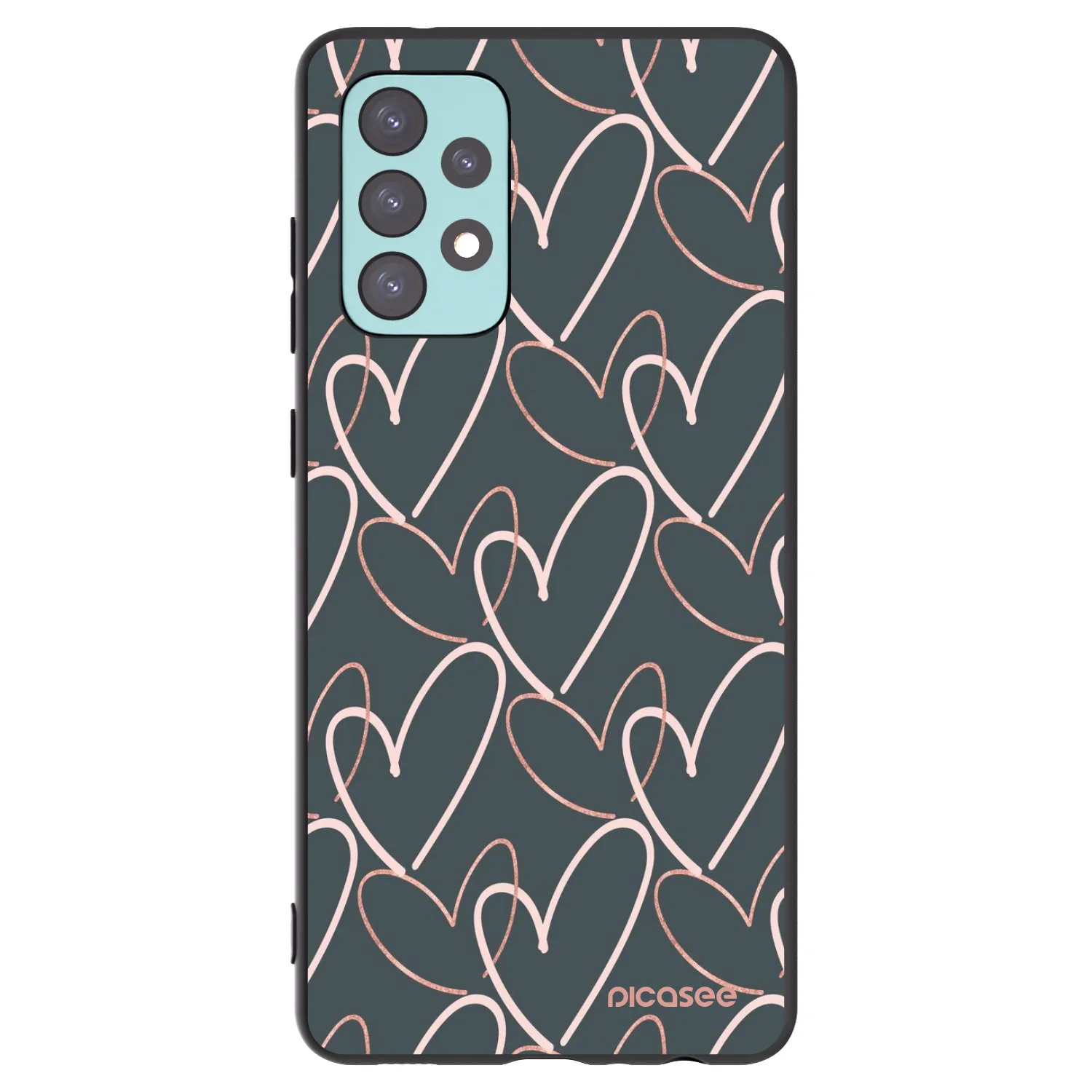 Picasee husă neagră din silicon pentru Samsung Galaxy A72 A725F - Lots of love