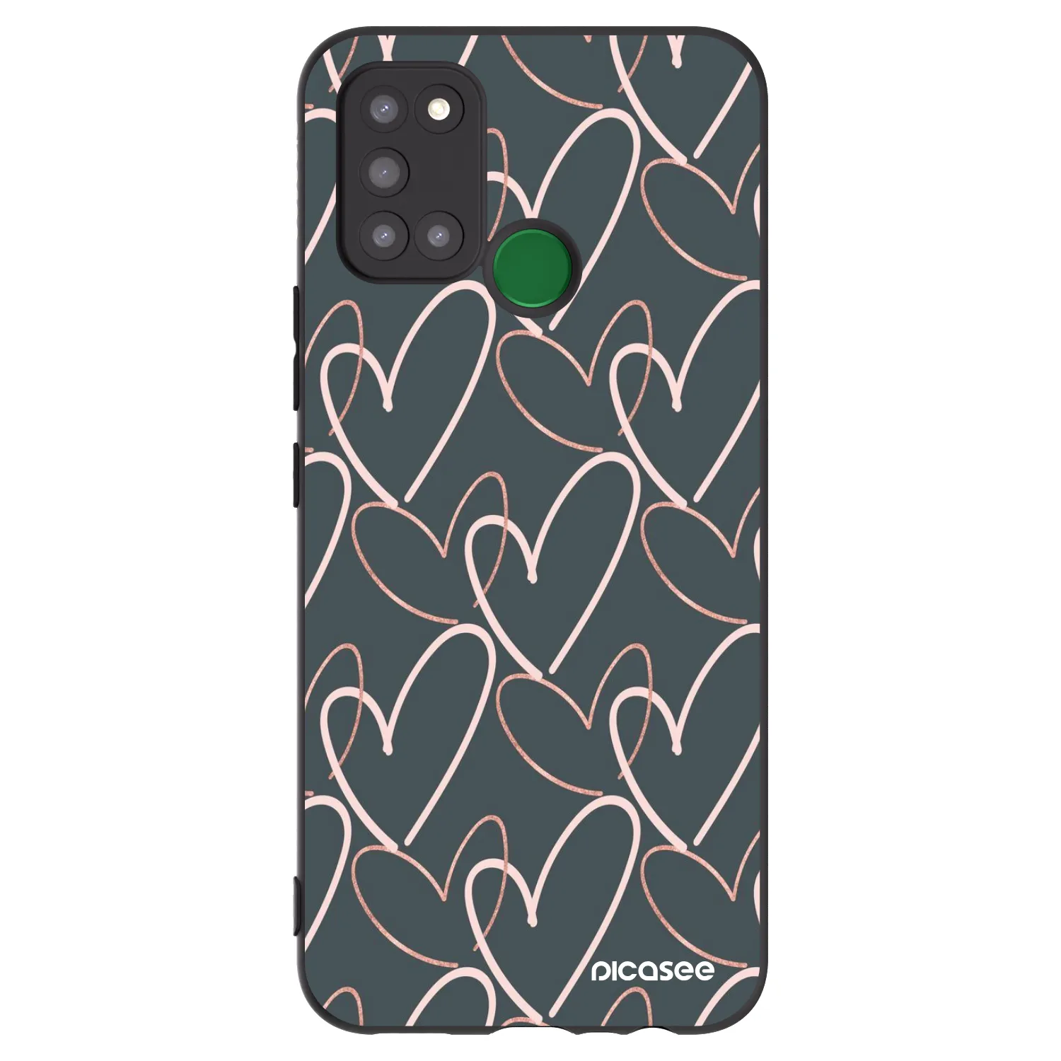 Picasee husă neagră din silicon pentru Realme 7i - Lots of love