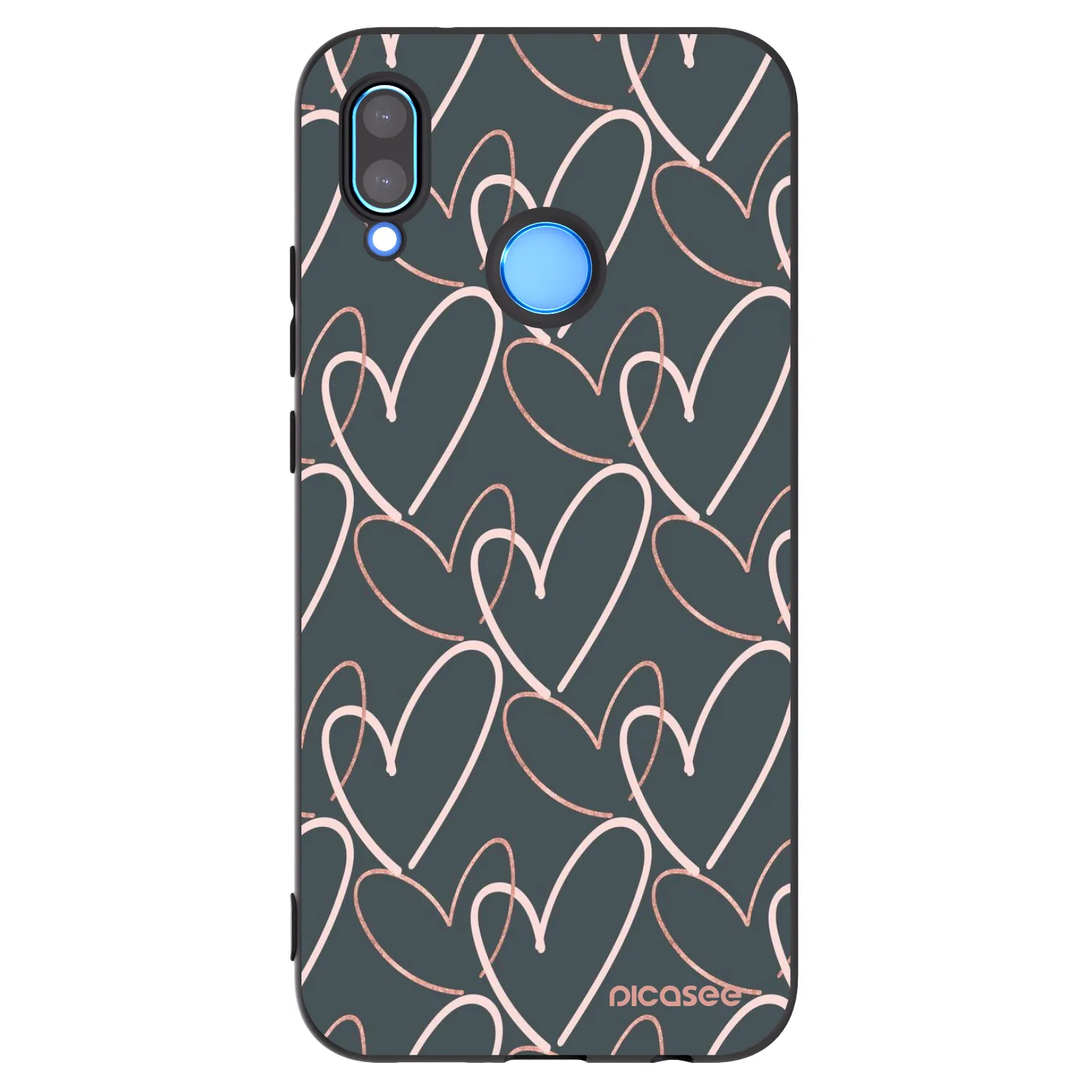 Picasee husă neagră din silicon pentru Huawei P20 Lite - Lots of love