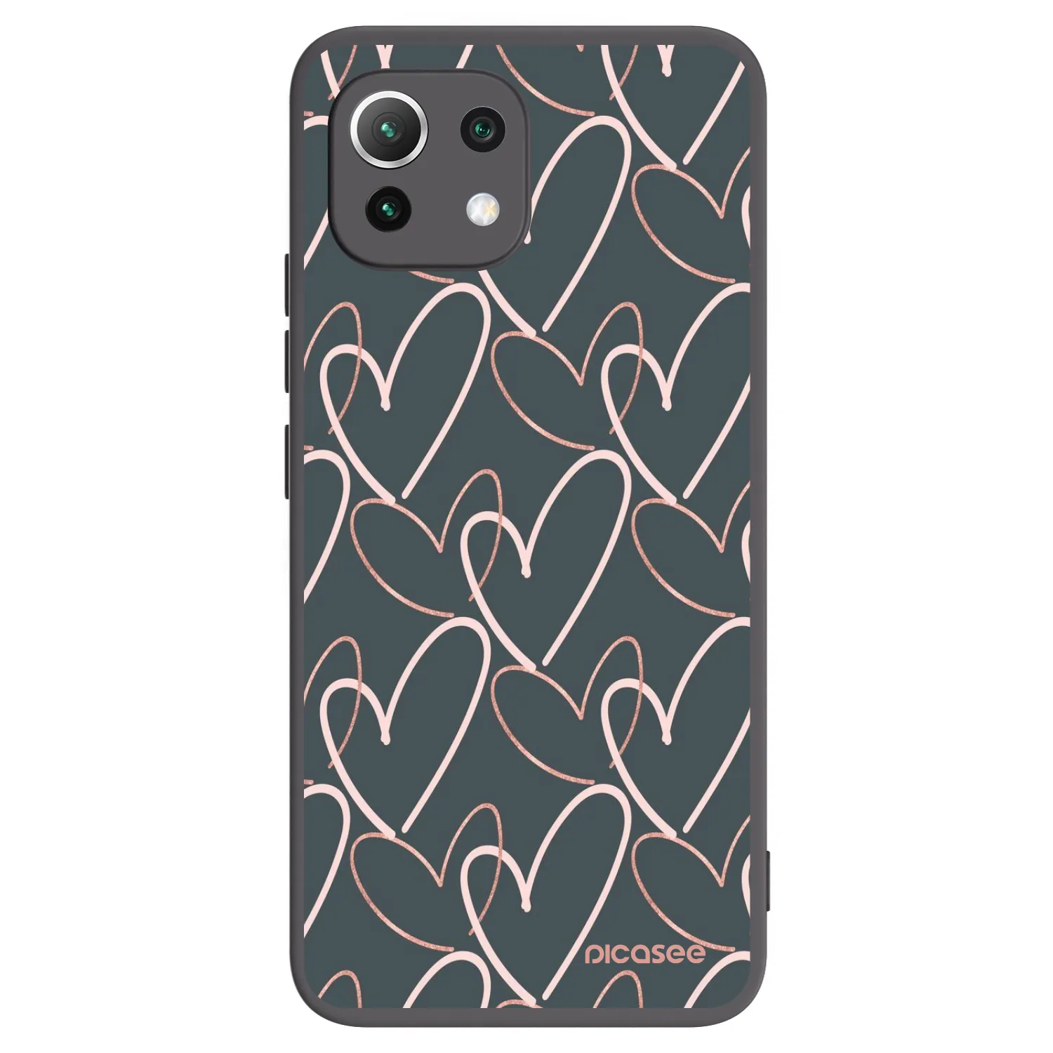 Picasee husă neagră din silicon pentru Xiaomi Mi 11 Lite - Lots of love