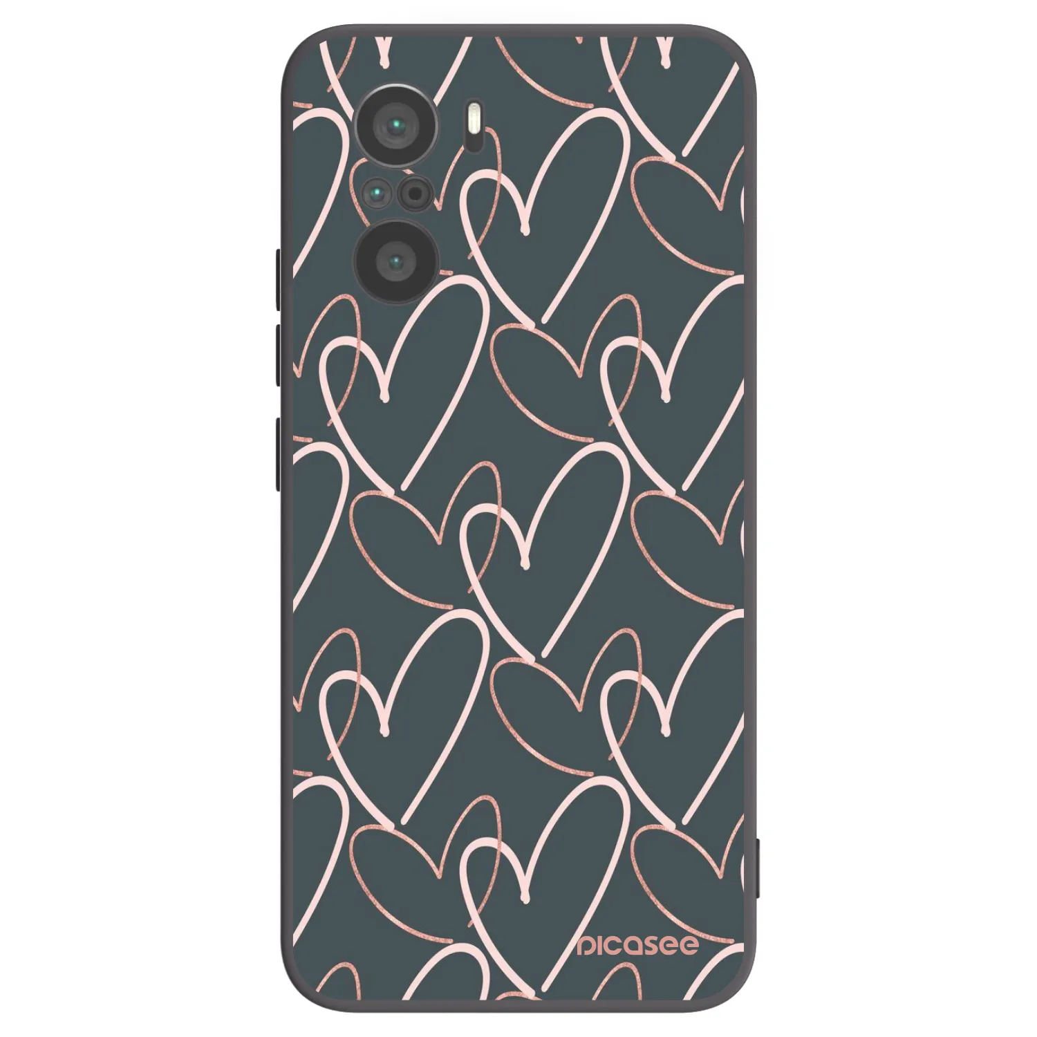 Picasee husă neagră din silicon pentru Xiaomi Poco F3 - Lots of love