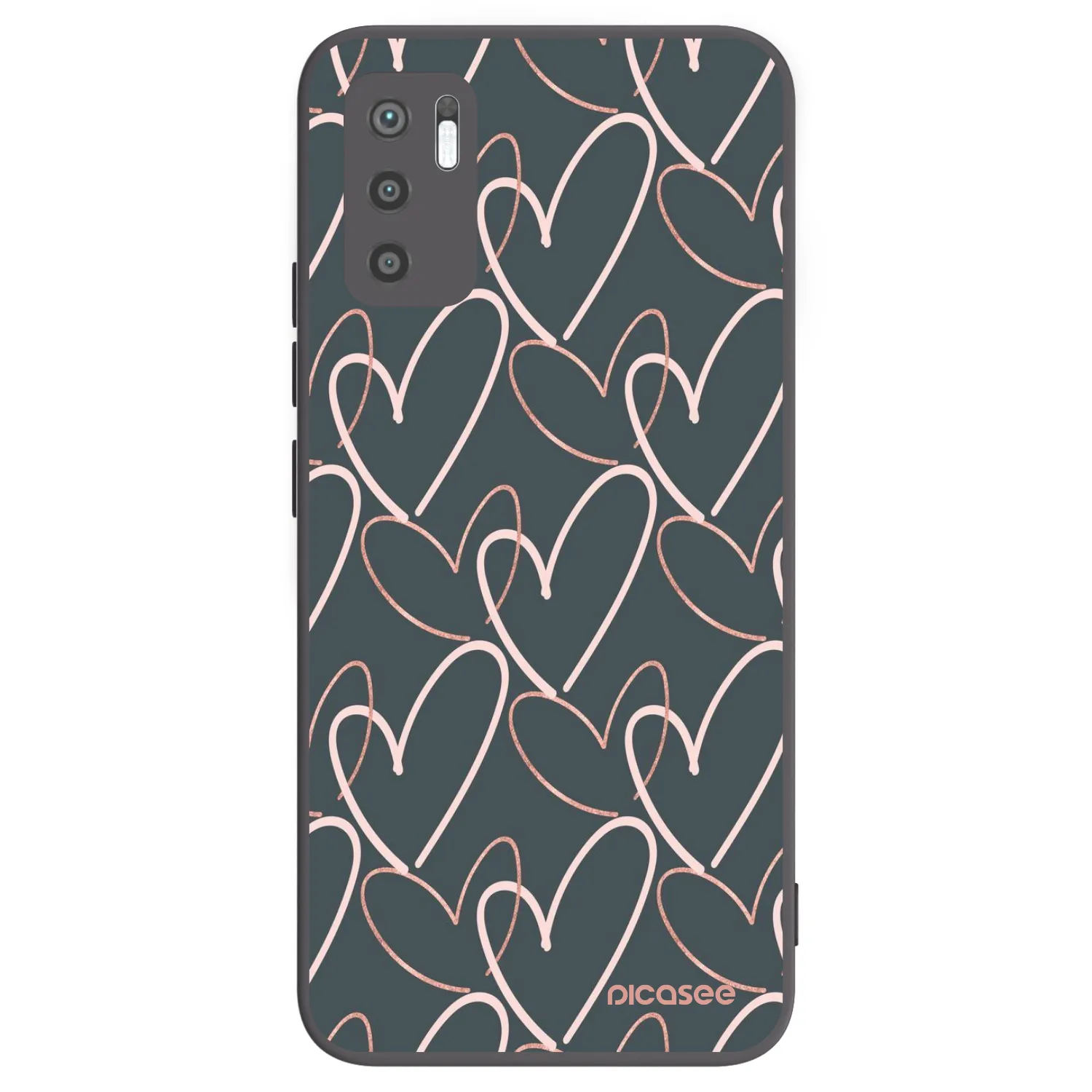 Picasee husă neagră din silicon pentru Xiaomi Redmi Note 10 5G - Lots of love