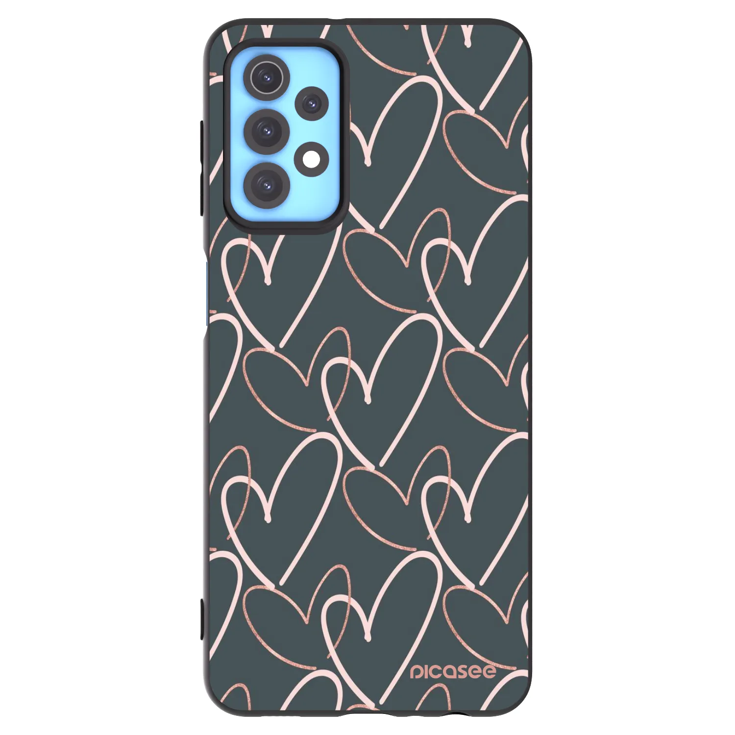 Picasee husă neagră din silicon pentru Samsung Galaxy A32 4G SM-A325F - Lots of love