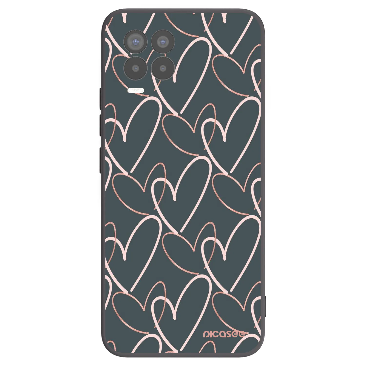 Picasee husă neagră din silicon pentru Realme 8 Pro - Lots of love