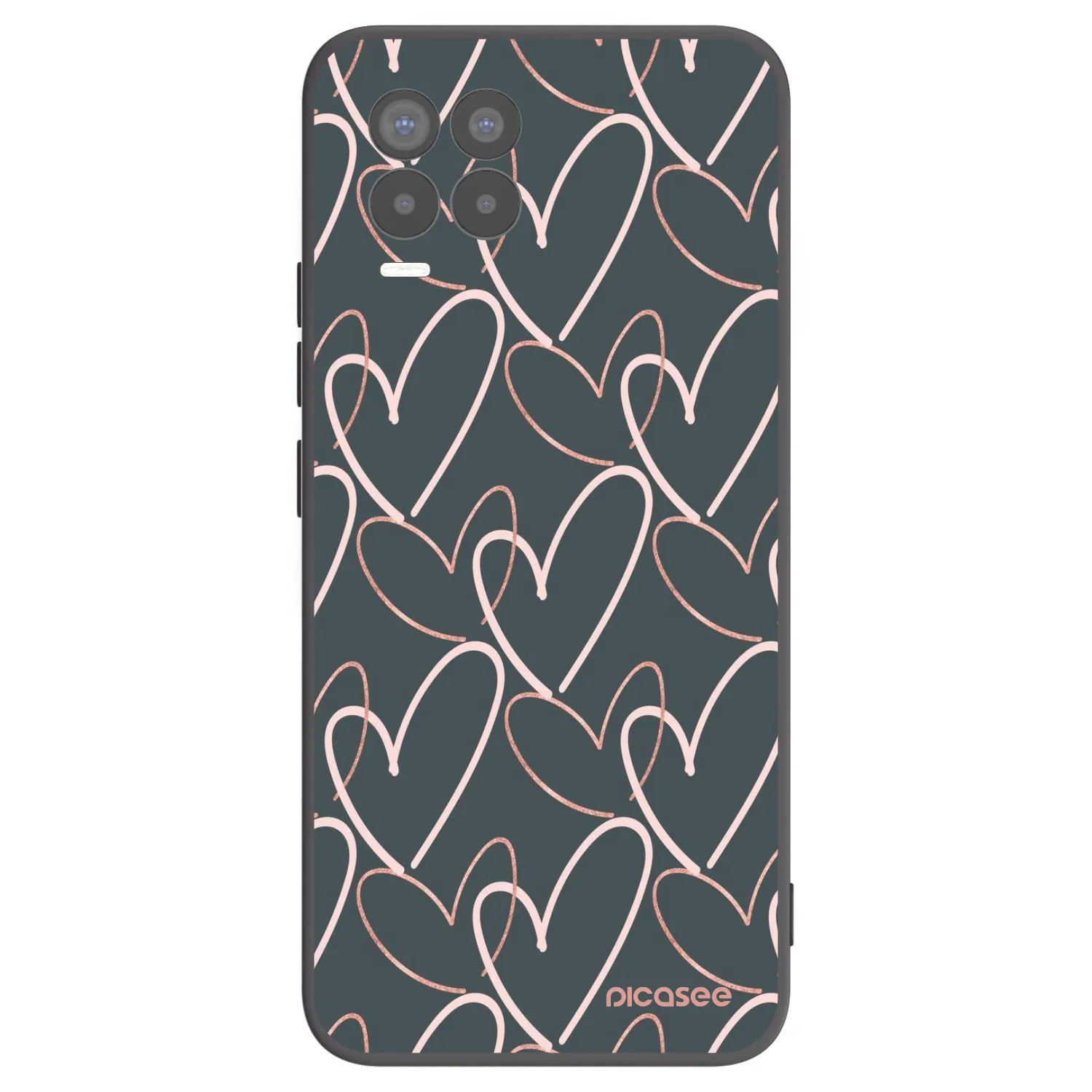 Picasee husă neagră din silicon pentru Realme 8 4G - Lots of love