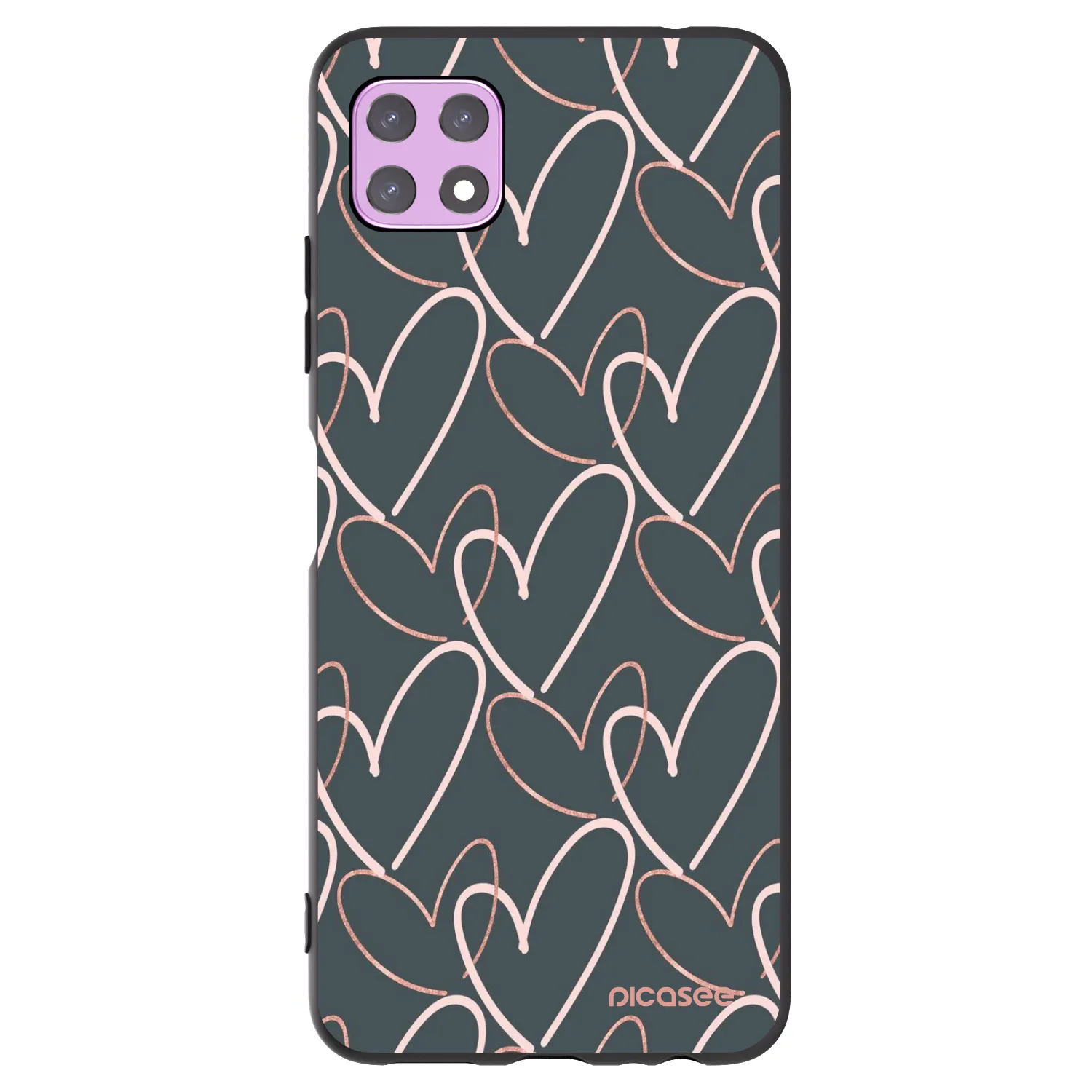 Picasee husă neagră din silicon pentru Samsung Galaxy A22 A226B 5G - Lots of love