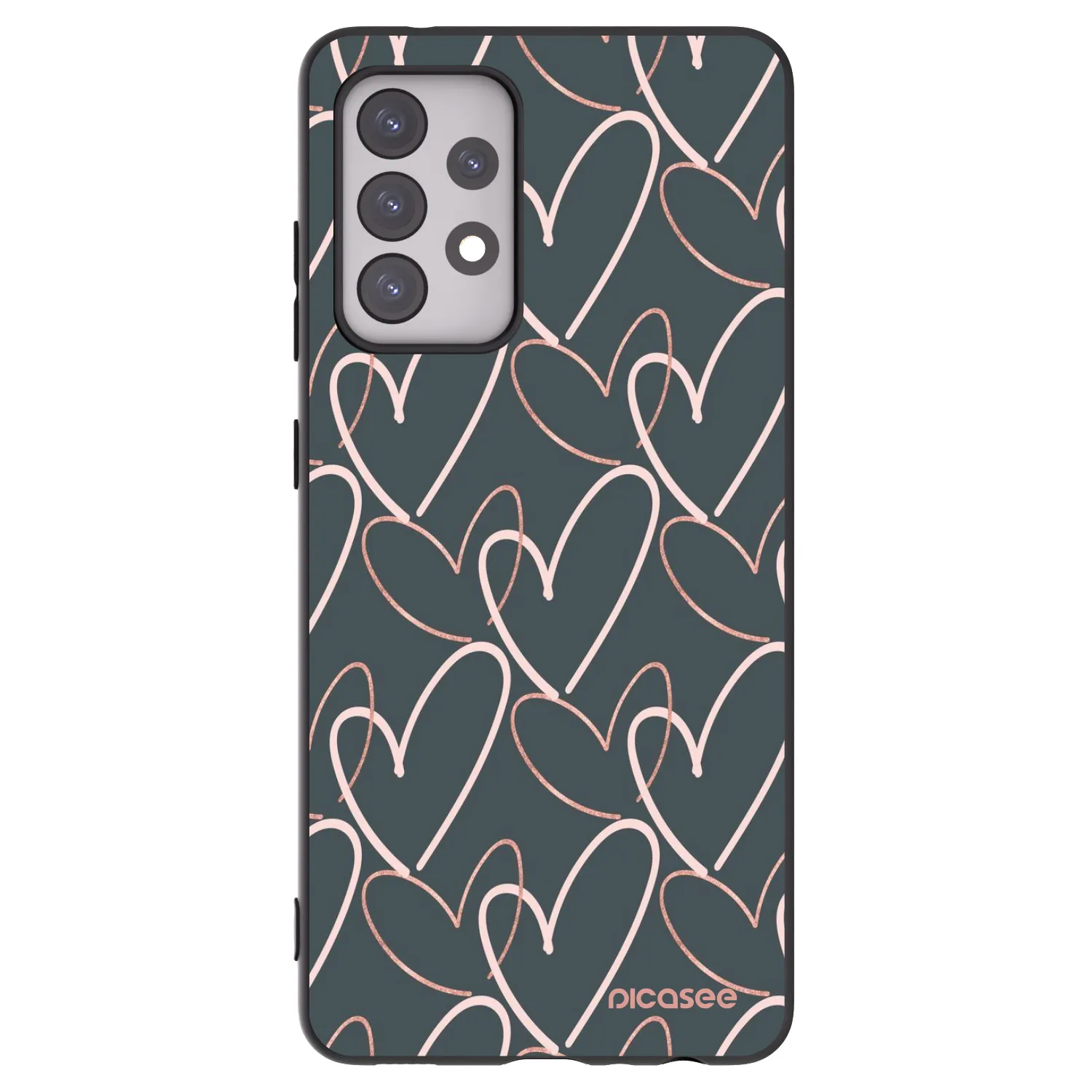 Picasee husă neagră din silicon pentru Samsung Galaxy A52s 5G A528B - Lots of love