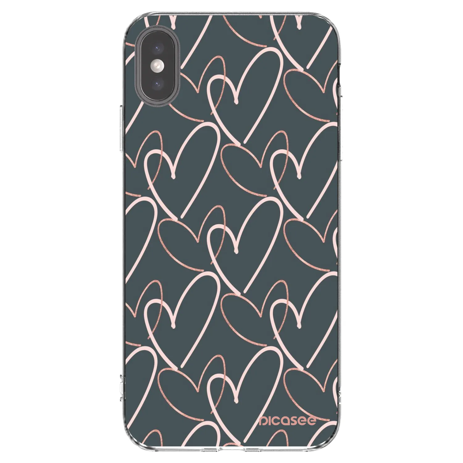 Picasee husă transparentă din silicon pentru Apple iPhone XS Max - Lots of love