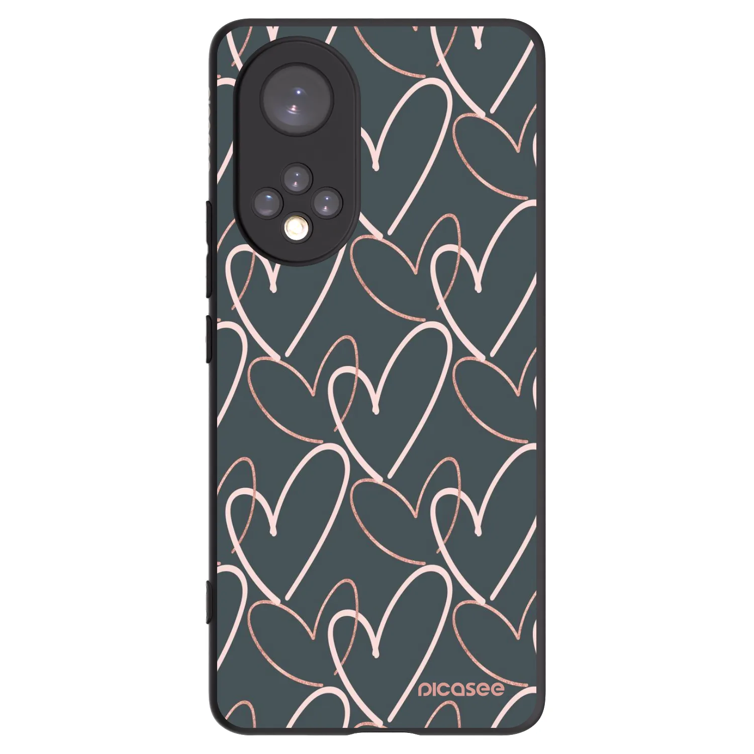 Picasee husă neagră din silicon pentru Huawei Nova 9 - Lots of love