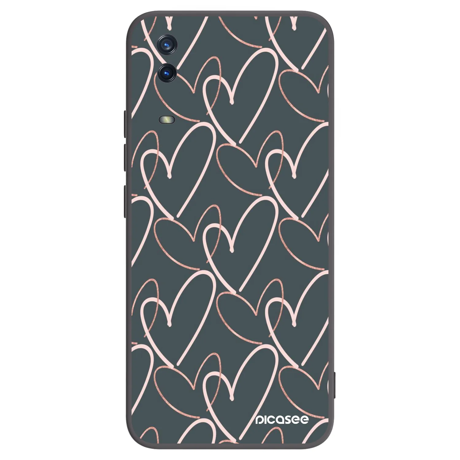 Picasee husă neagră din silicon pentru Vivo Y11s - Lots of love