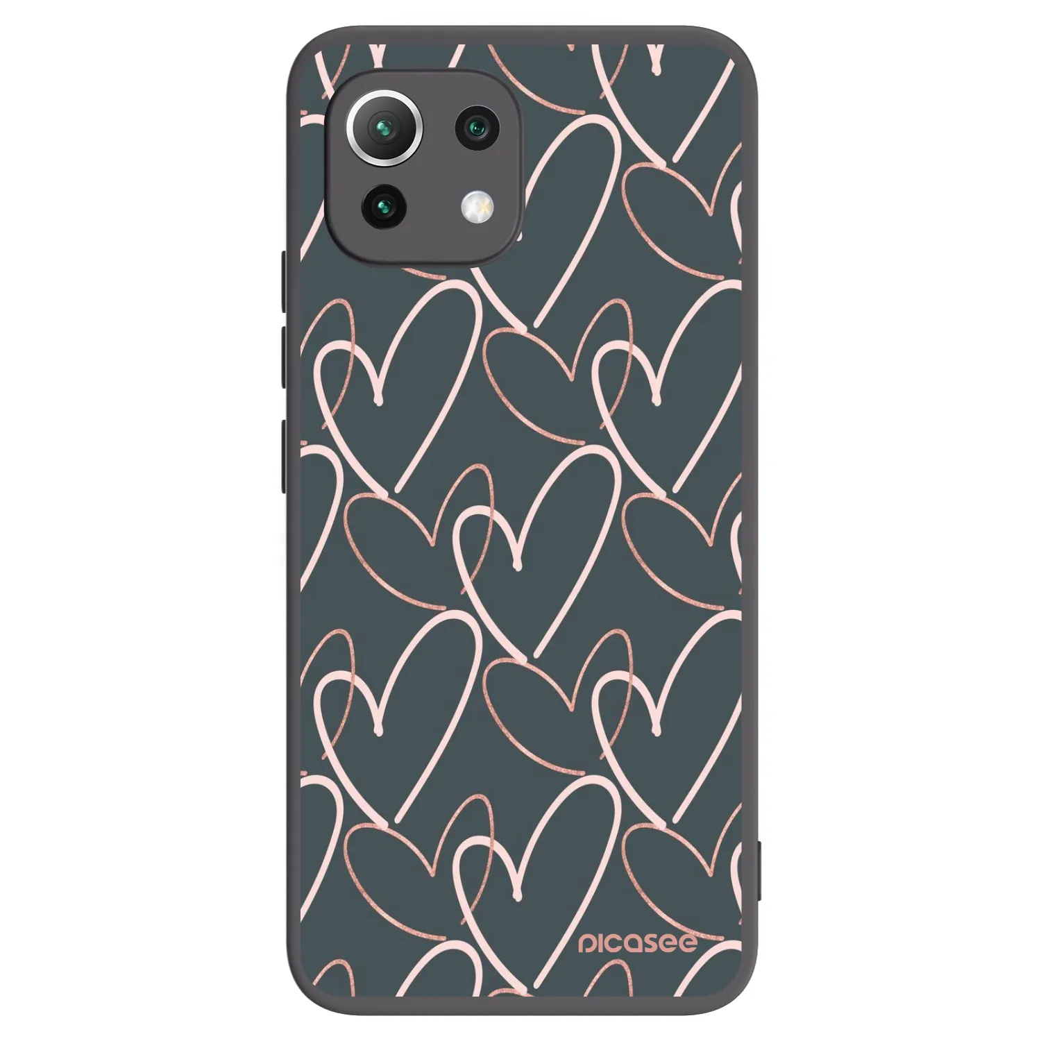 Picasee husă neagră din silicon pentru Xiaomi 11 Lite 5G NE - Lots of love