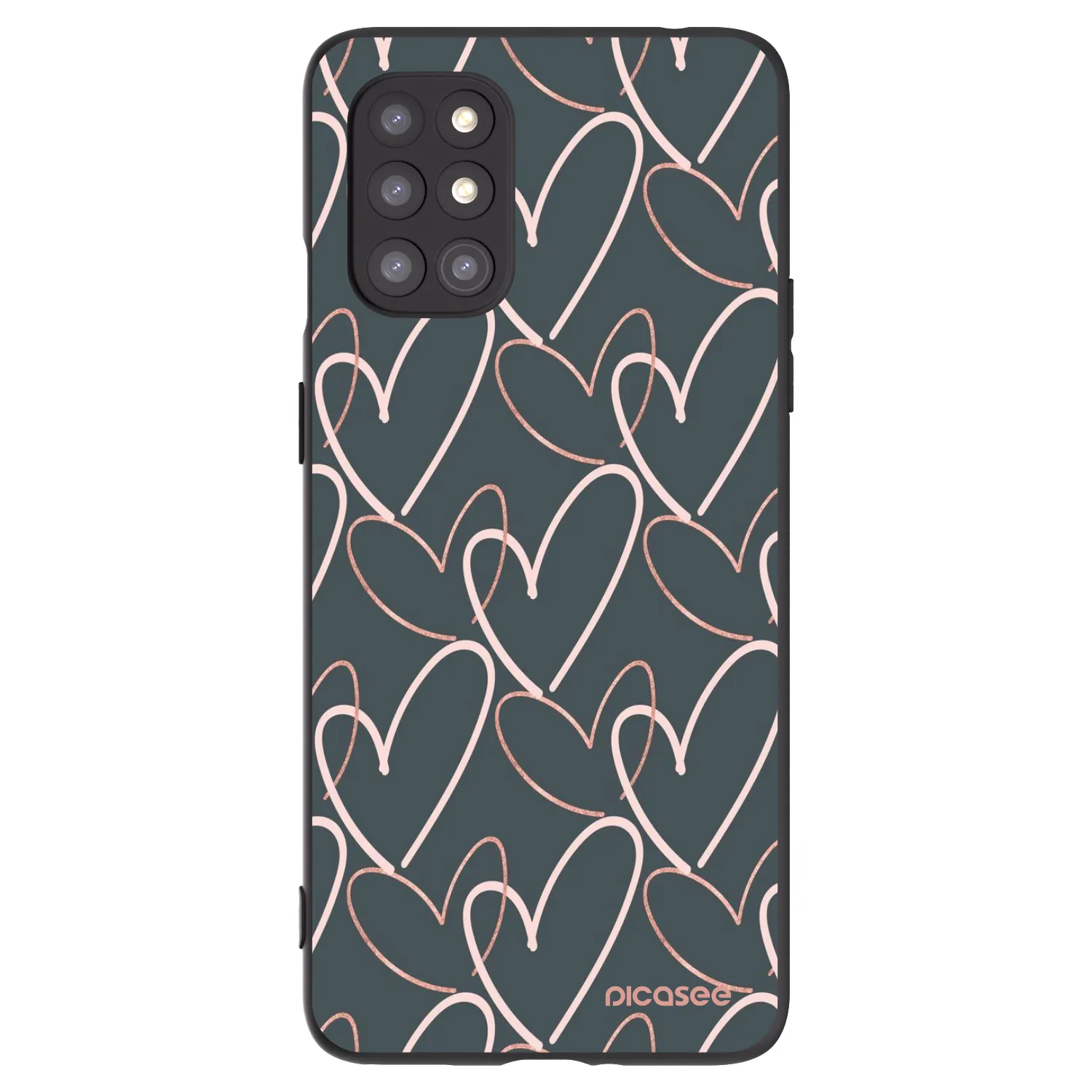 Picasee husă neagră din silicon pentru OnePlus 8T - Lots of love