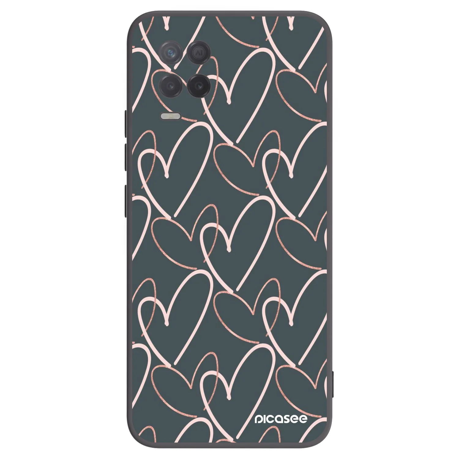 Picasee husă neagră din silicon pentru Realme 8 5G - Lots of love