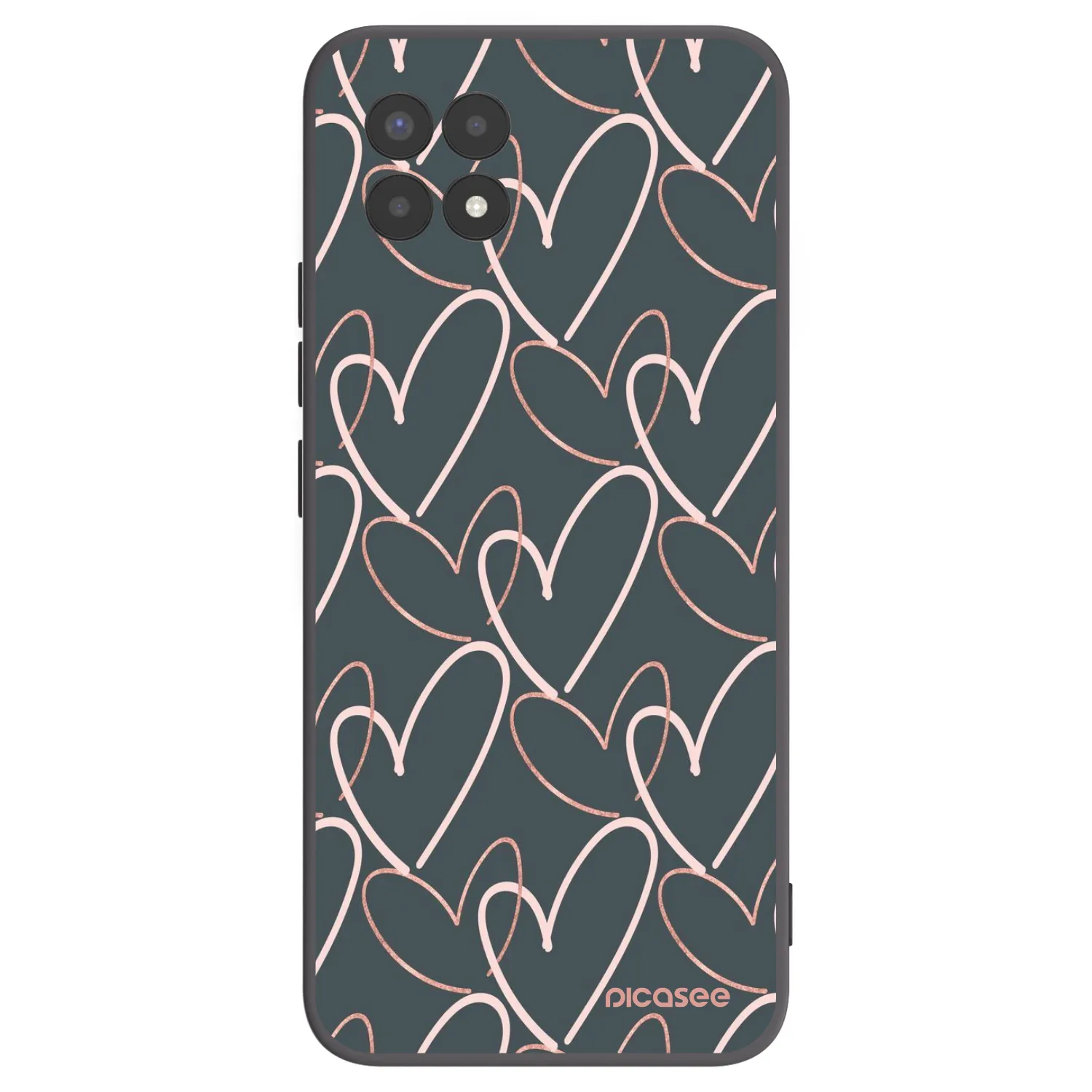 Picasee husă neagră din silicon pentru Realme 8i - Lots of love
