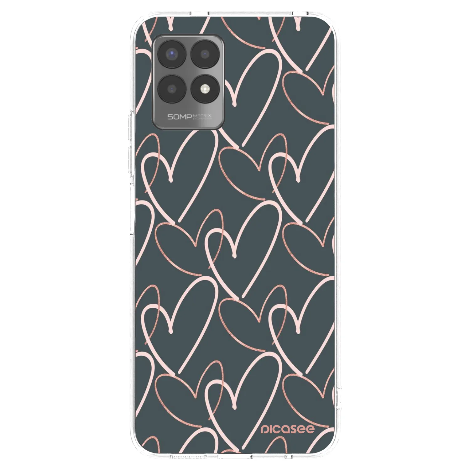 Picasee husă transparentă din silicon pentru Realme 8i - Lots of love
