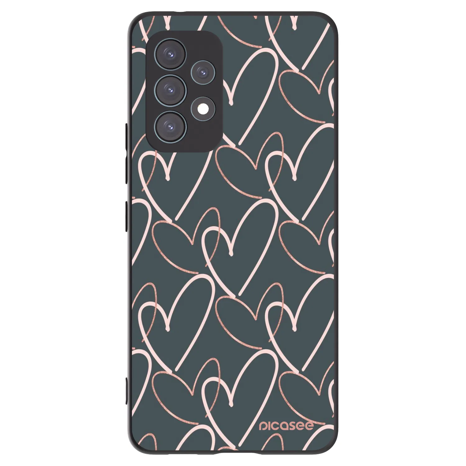 Picasee husă neagră din silicon pentru Samsung Galaxy A53 5G A536 - Lots of love