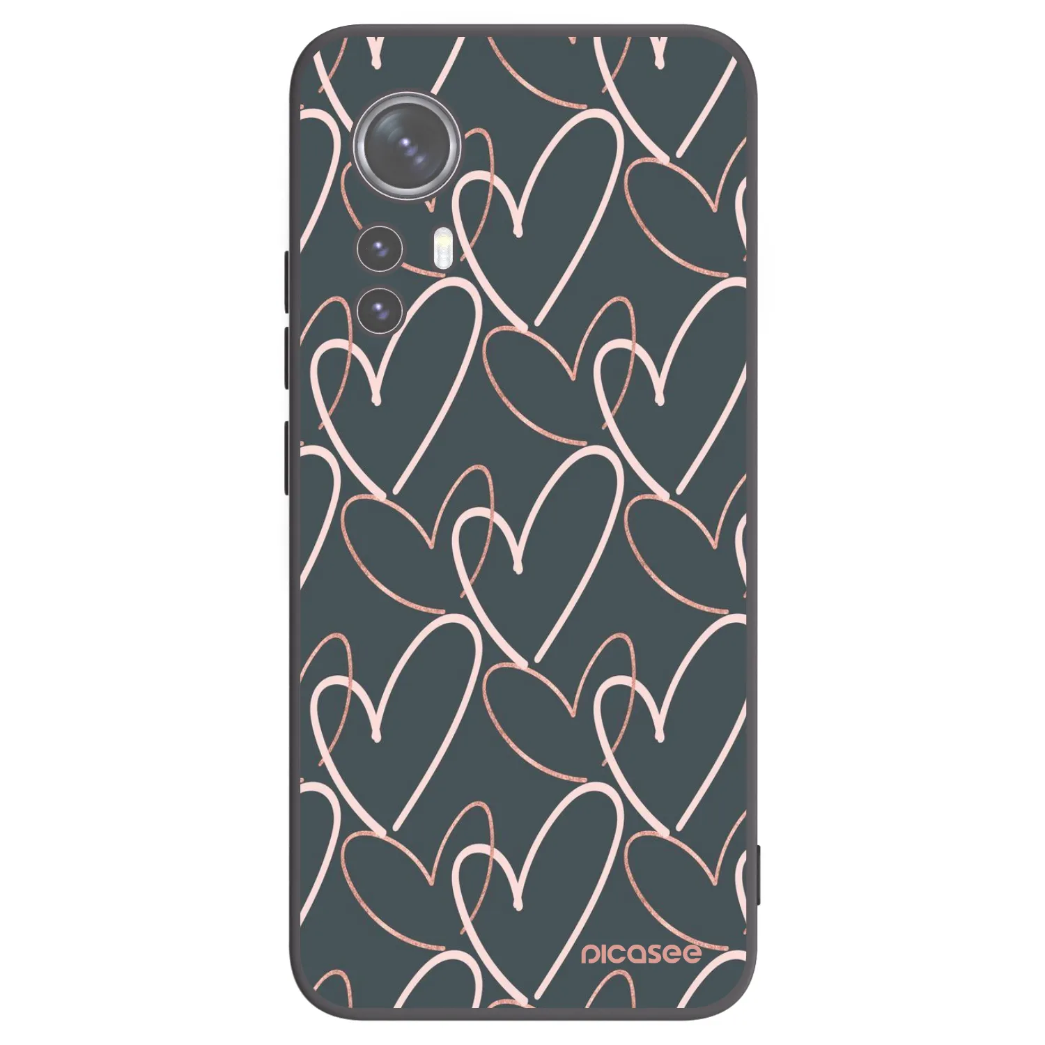 Picasee husă neagră din silicon pentru Xiaomi 12 - Lots of love