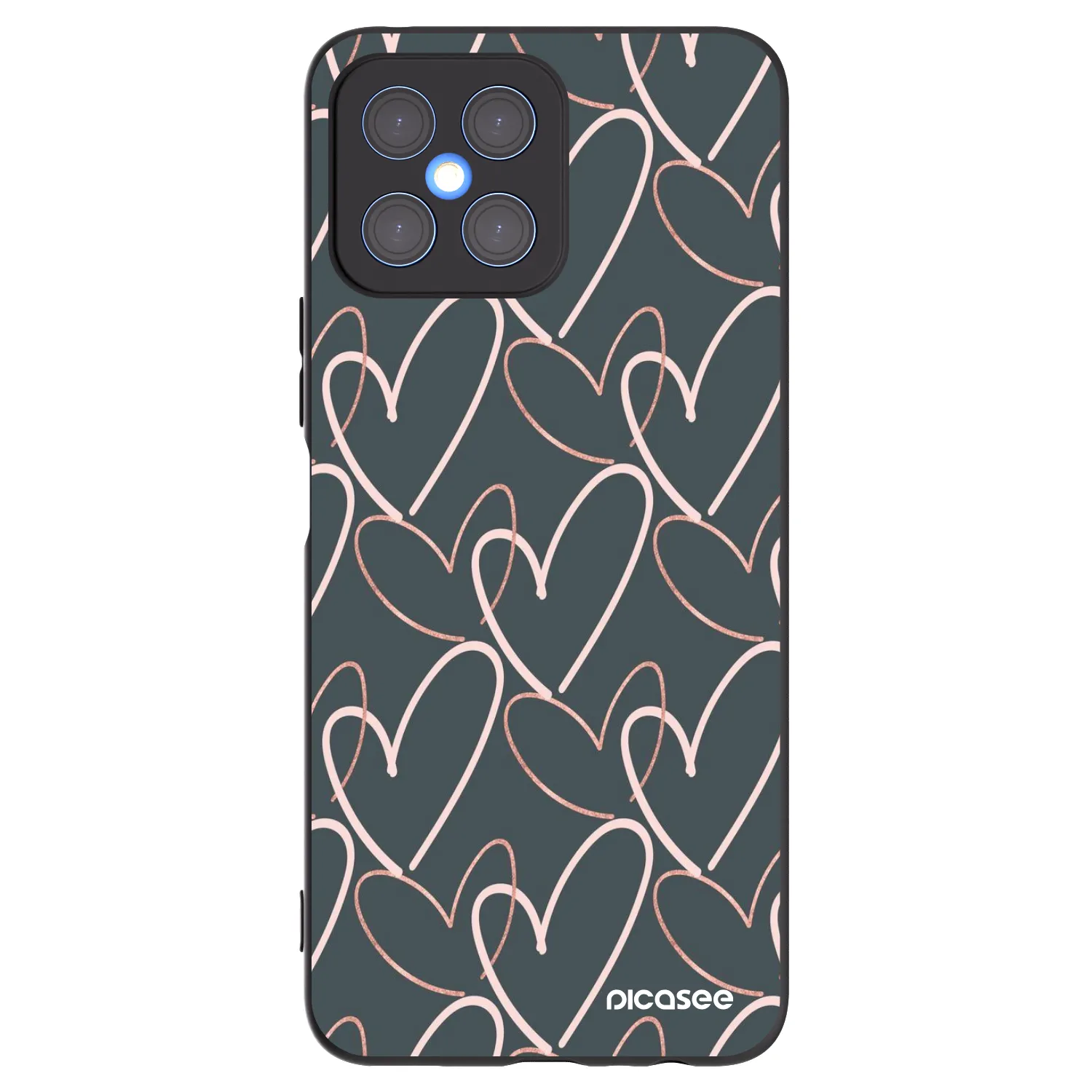 Picasee husă neagră din silicon pentru Honor X8 4G - Lots of love