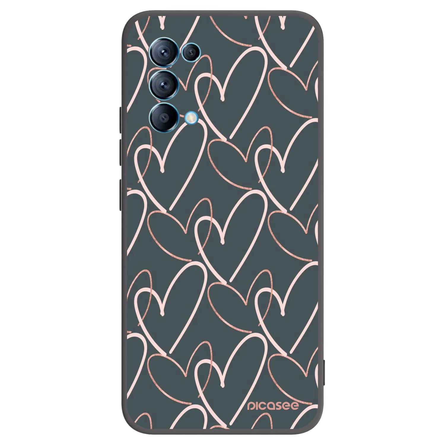 Picasee husă neagră din silicon pentru OPPO Reno 5 5G - Lots of love