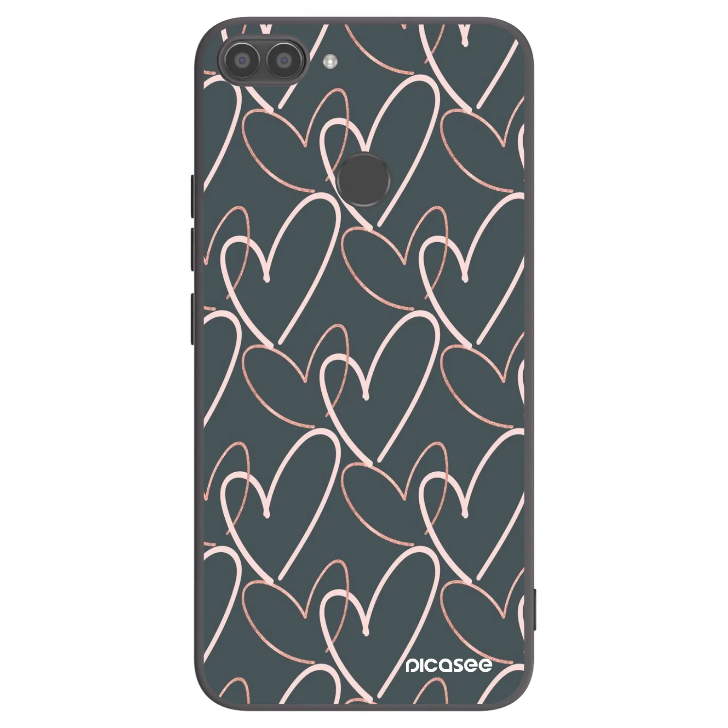 Picasee husă neagră din silicon pentru Huawei P Smart - Lots of love