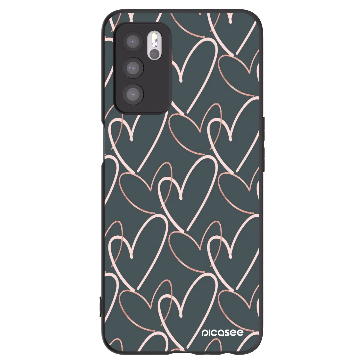Picasee husă neagră din silicon pentru OPPO A16 - Lots of love