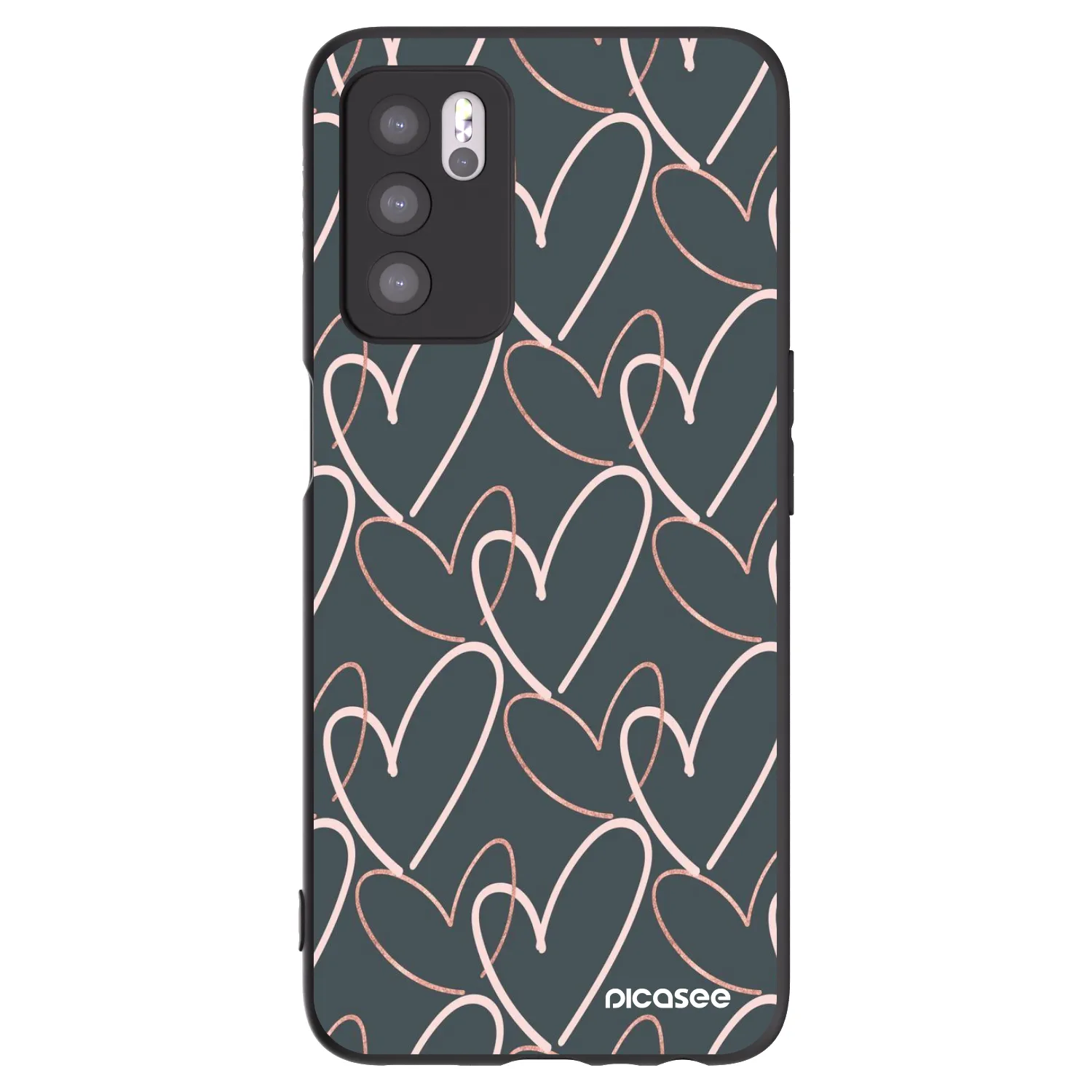 Picasee husă neagră din silicon pentru OPPO A16s - Lots of love