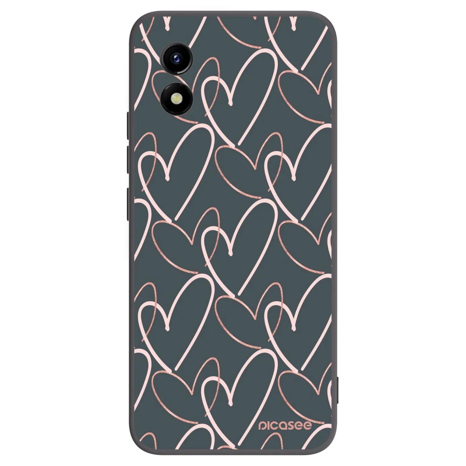 Picasee husă neagră din silicon pentru Vivo Y01 - Lots of love