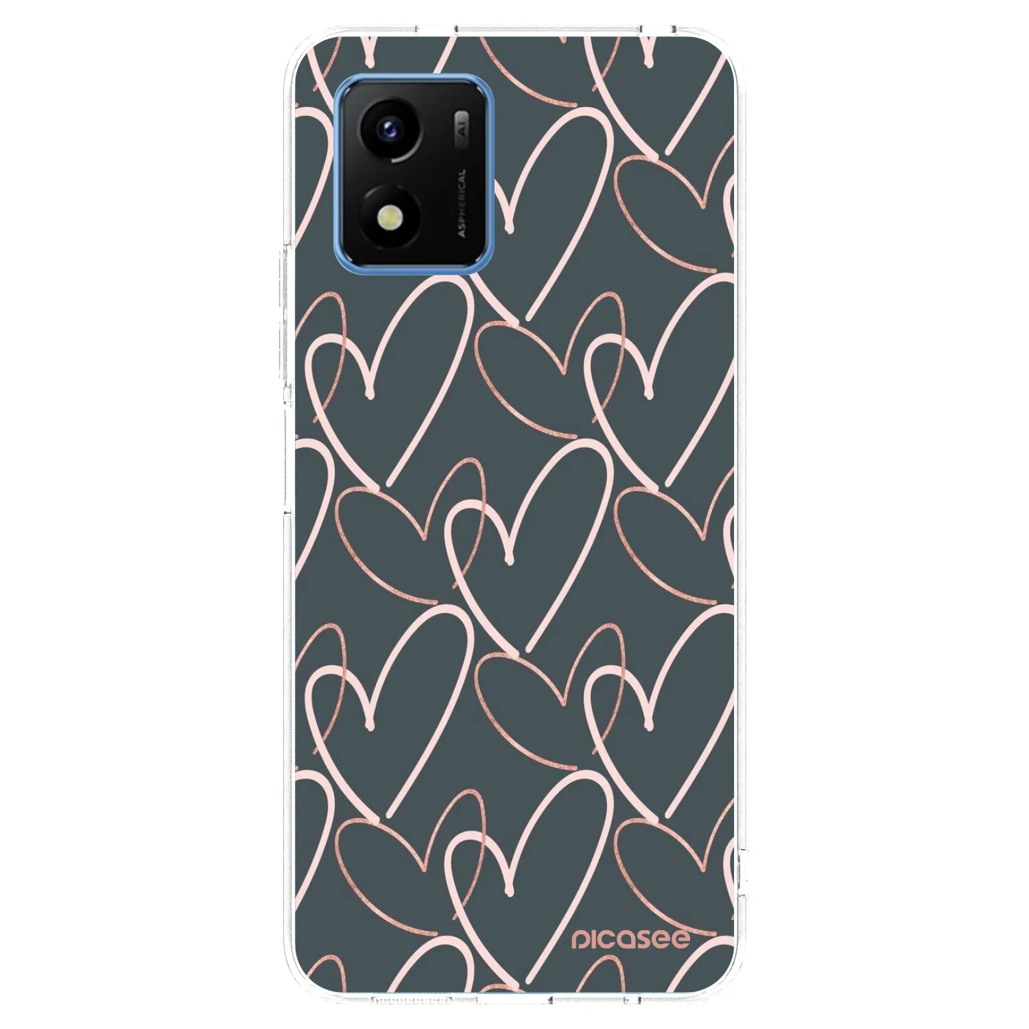 Picasee husă transparentă din silicon pentru Vivo Y01 - Lots of love