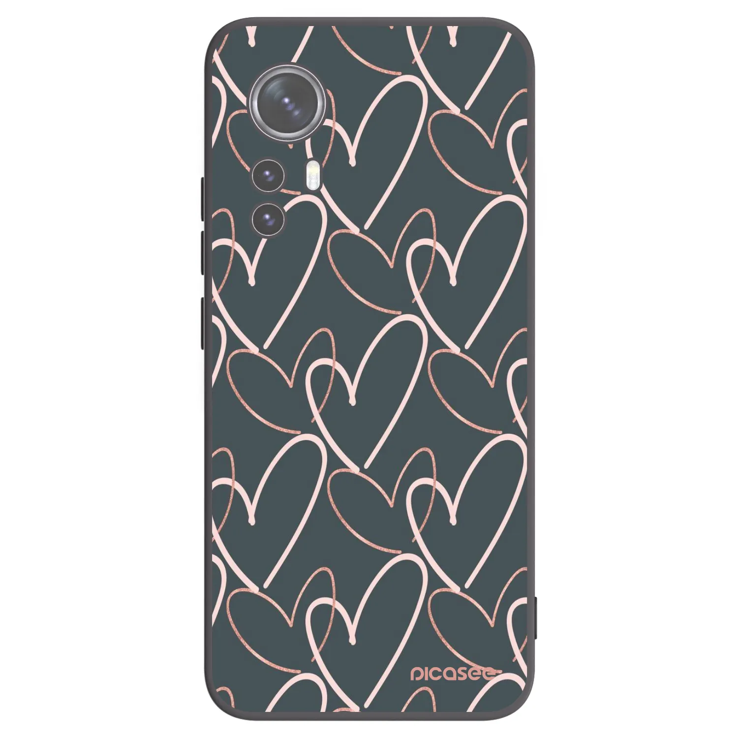 Picasee husă neagră din silicon pentru Xiaomi 12X - Lots of love