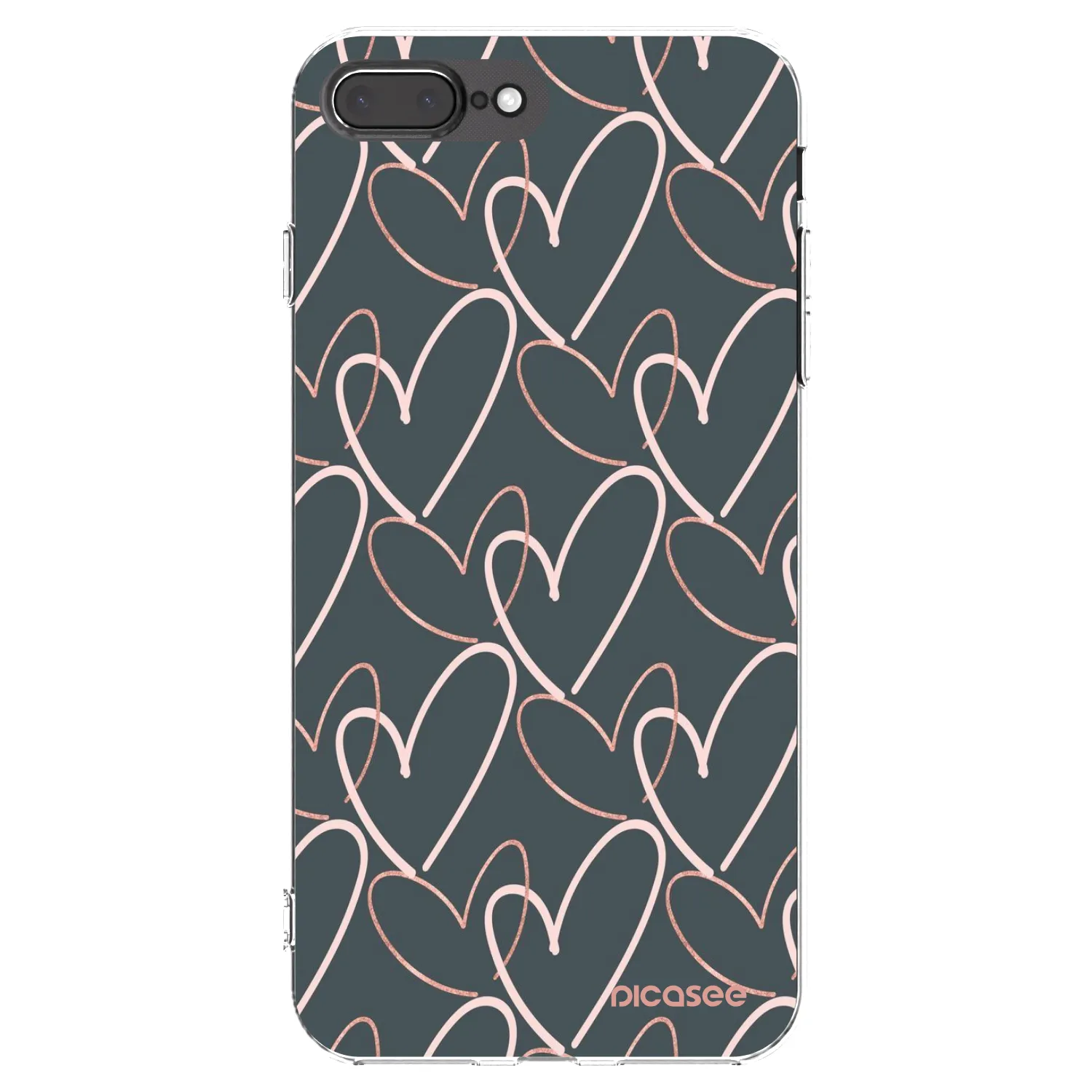 Picasee husă transparentă din silicon pentru Apple iPhone 8 Plus - Lots of love