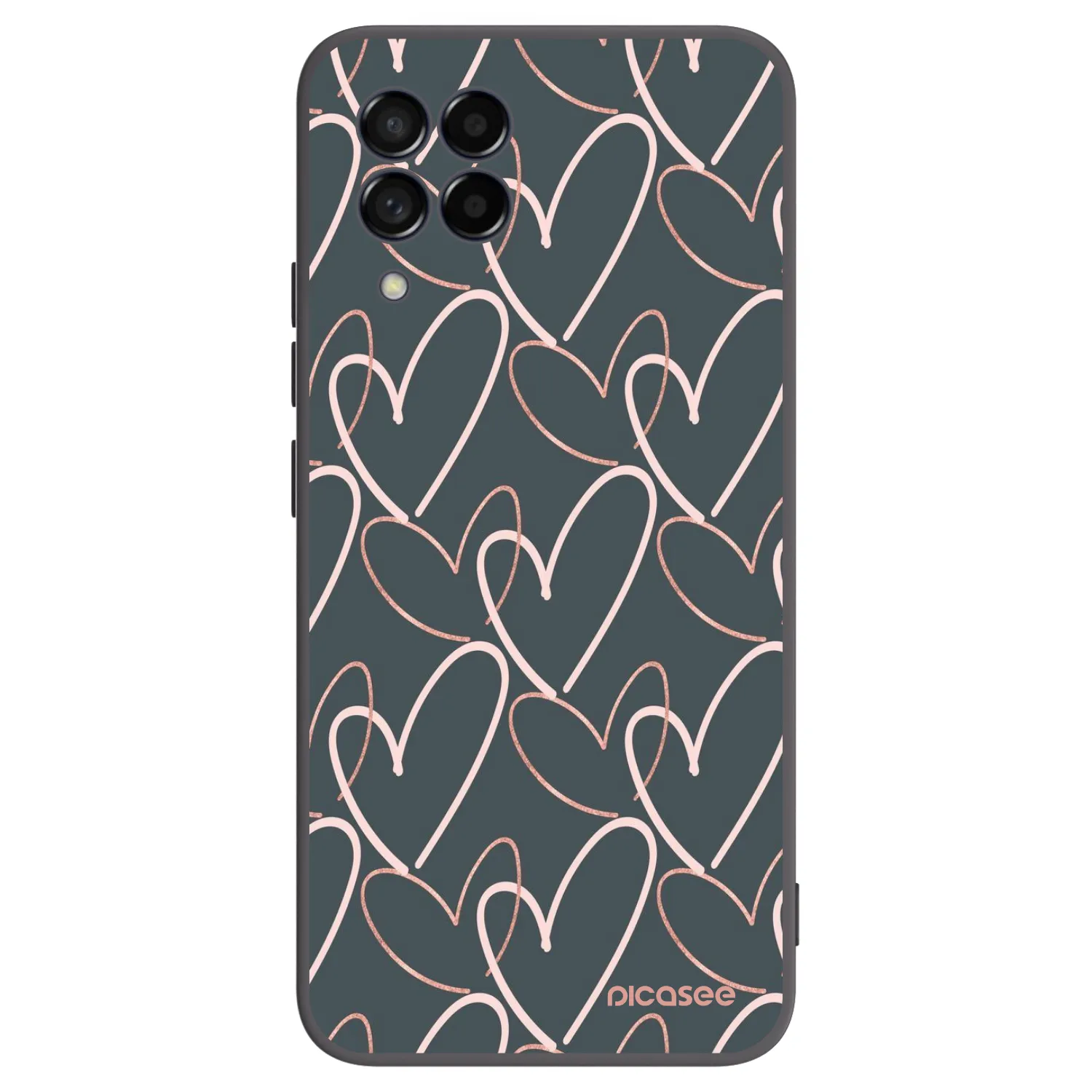 Picasee husă neagră din silicon pentru Samsung Galaxy M53 5G - Lots of love