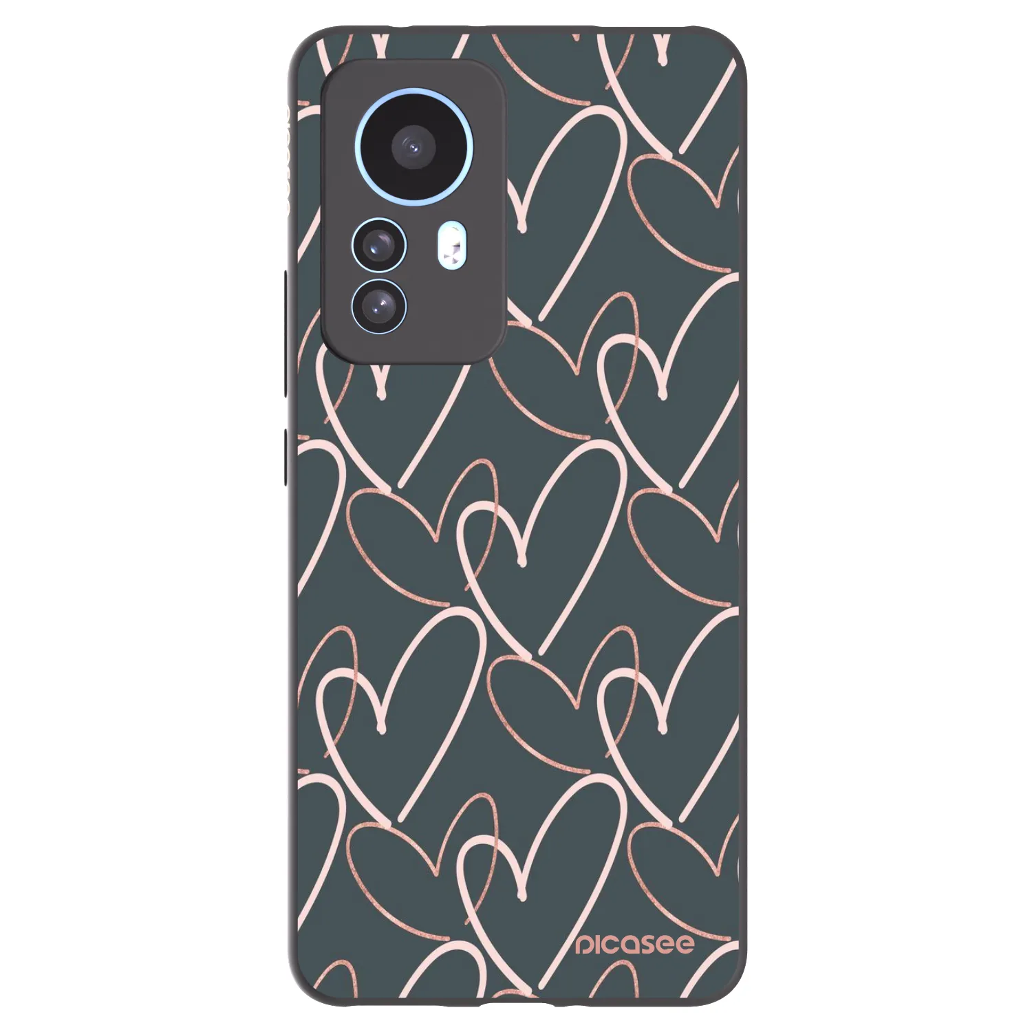 Picasee husă neagră din silicon pentru Xiaomi 12T - Lots of love