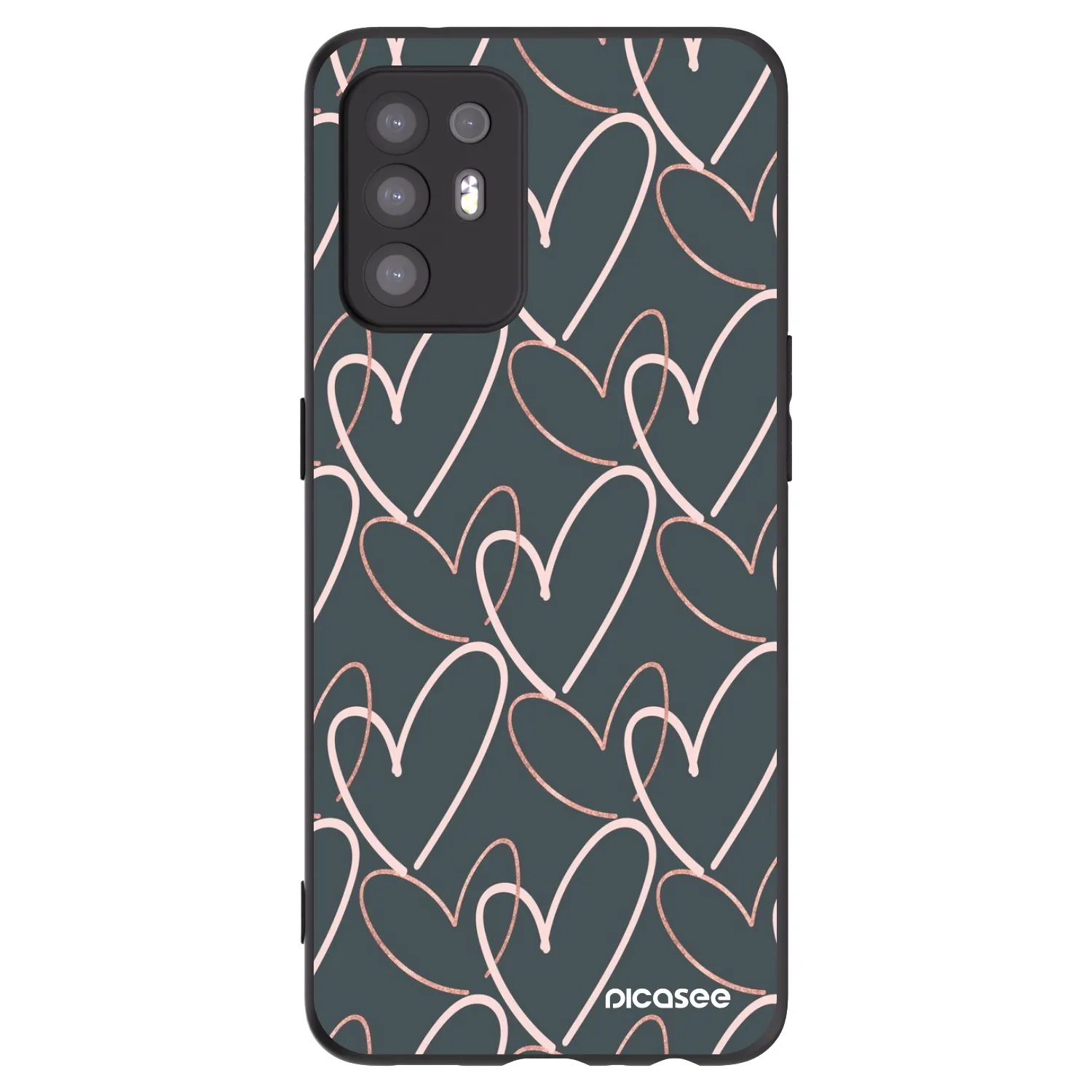Picasee husă neagră din silicon pentru OPPO A94 5G - Lots of love