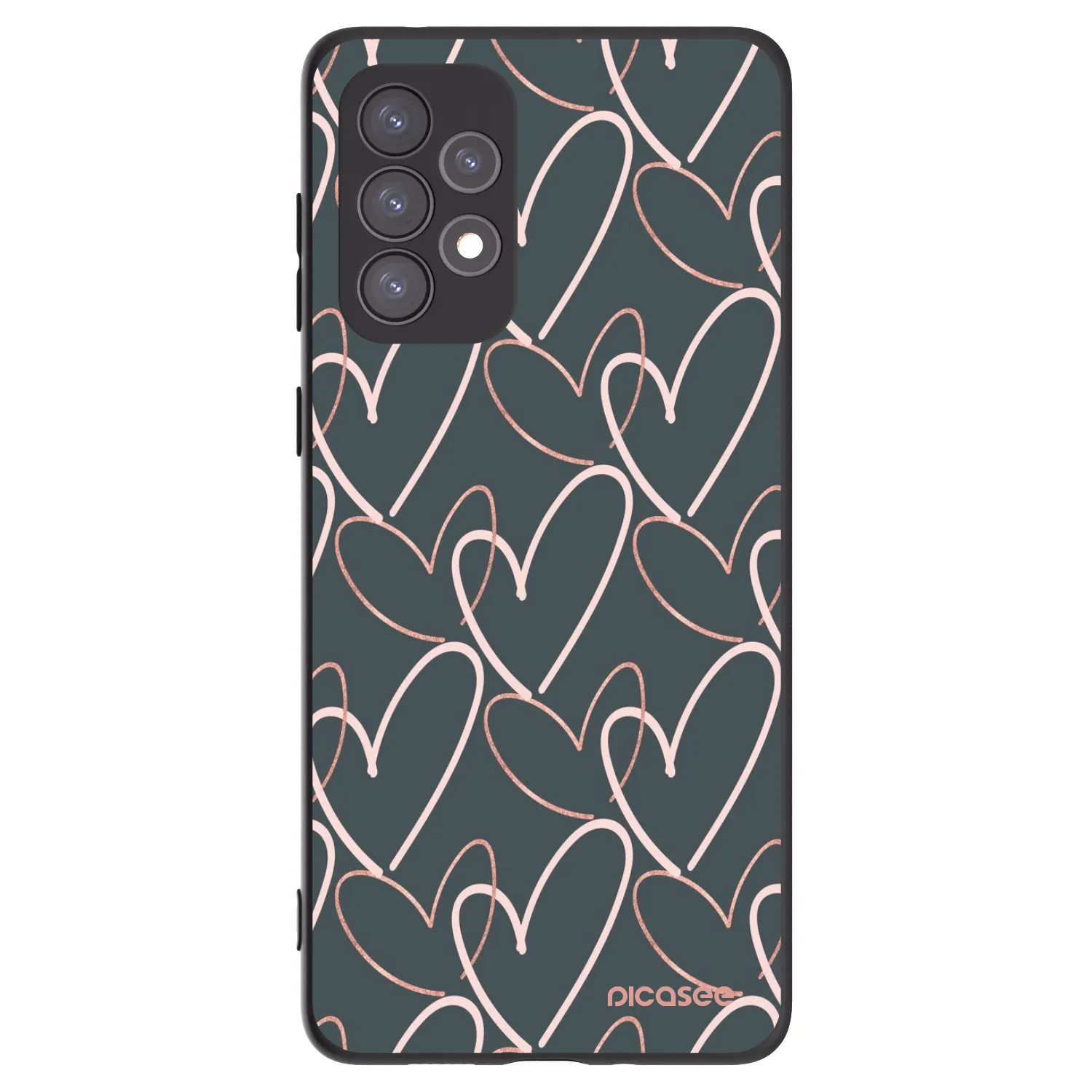 Picasee husă neagră din silicon pentru Samsung Galaxy A73 5G - Lots of love