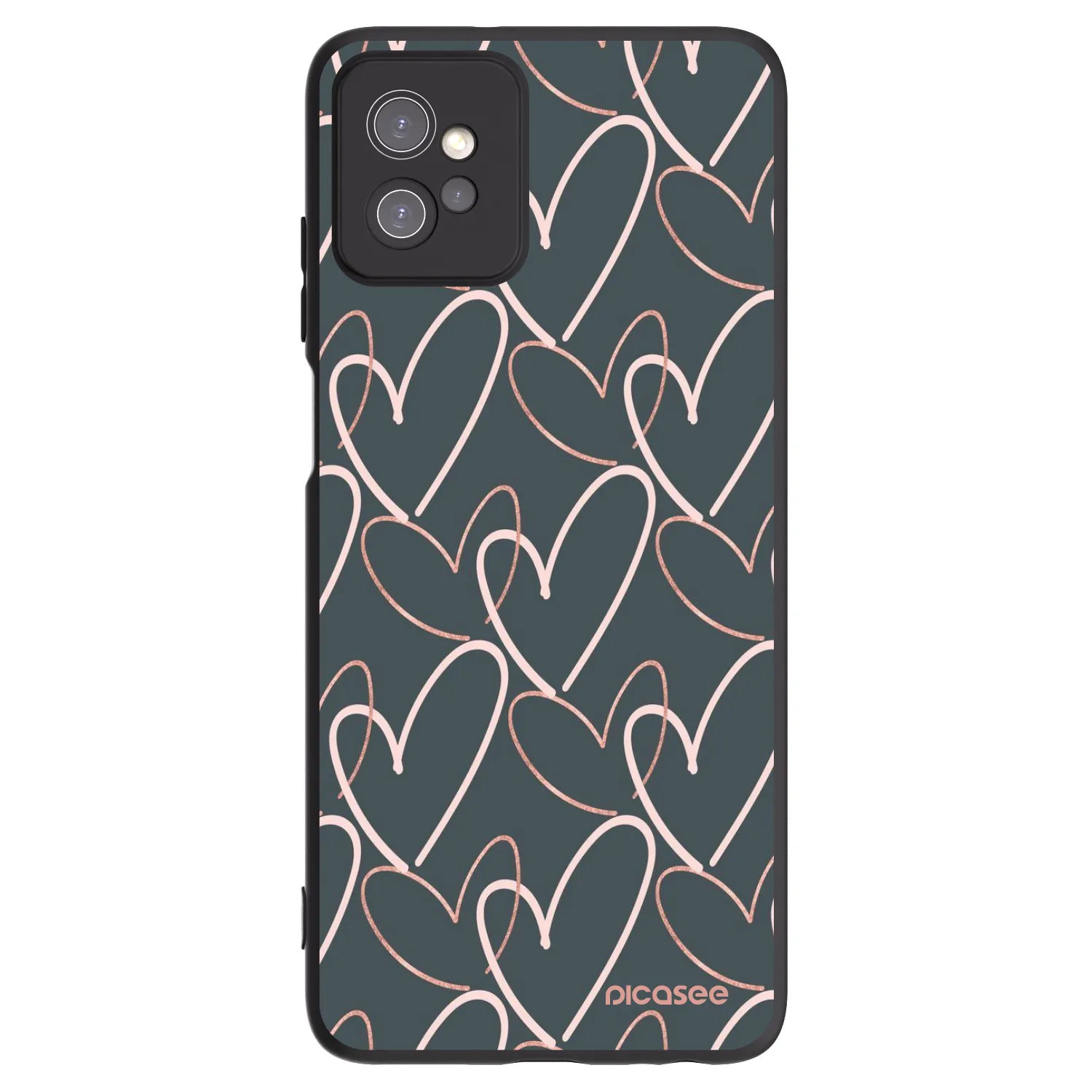 Picasee husă neagră din silicon pentru Motorola Moto G32 - Lots of love