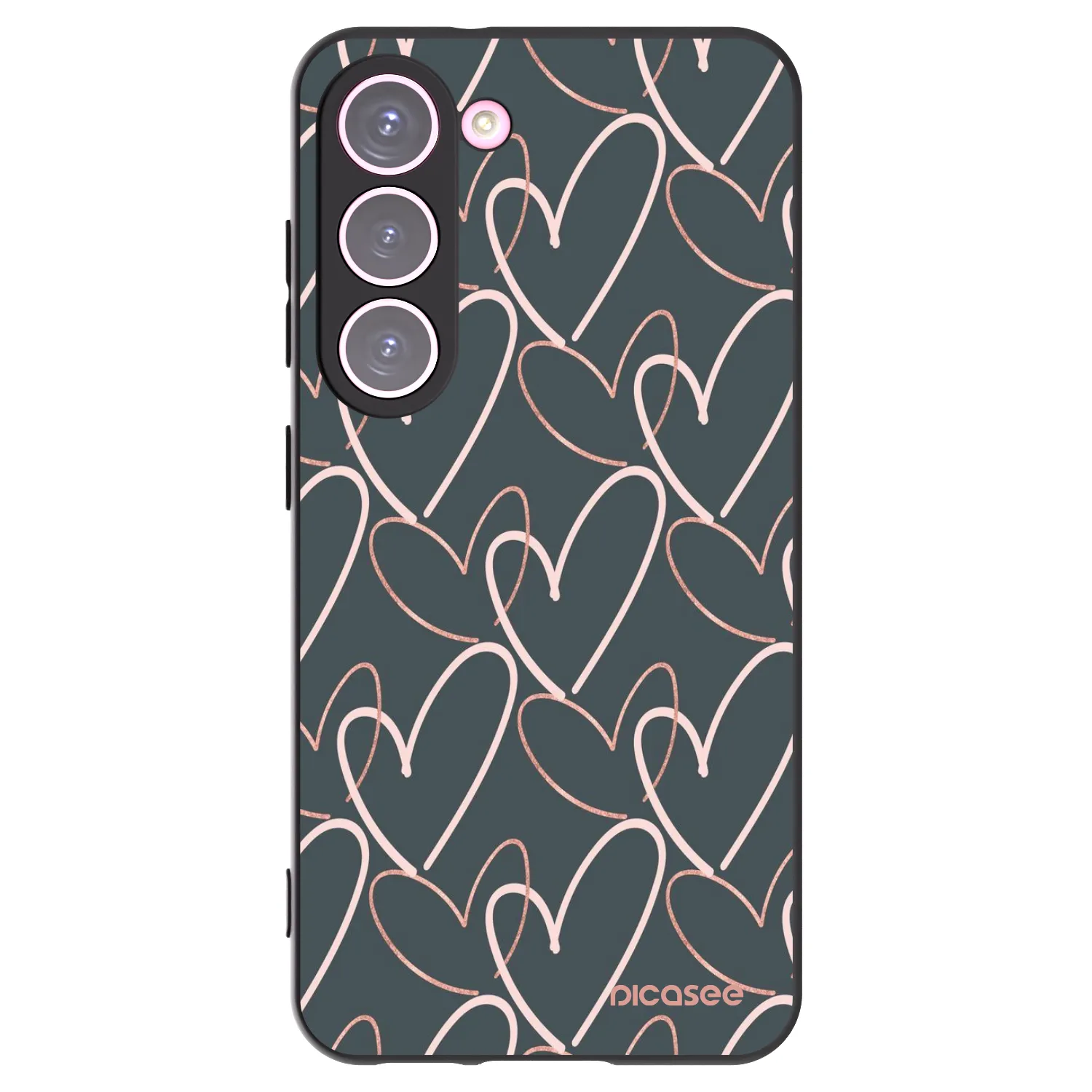 Picasee husă neagră din silicon pentru Samsung Galaxy S23 5G - Lots of love