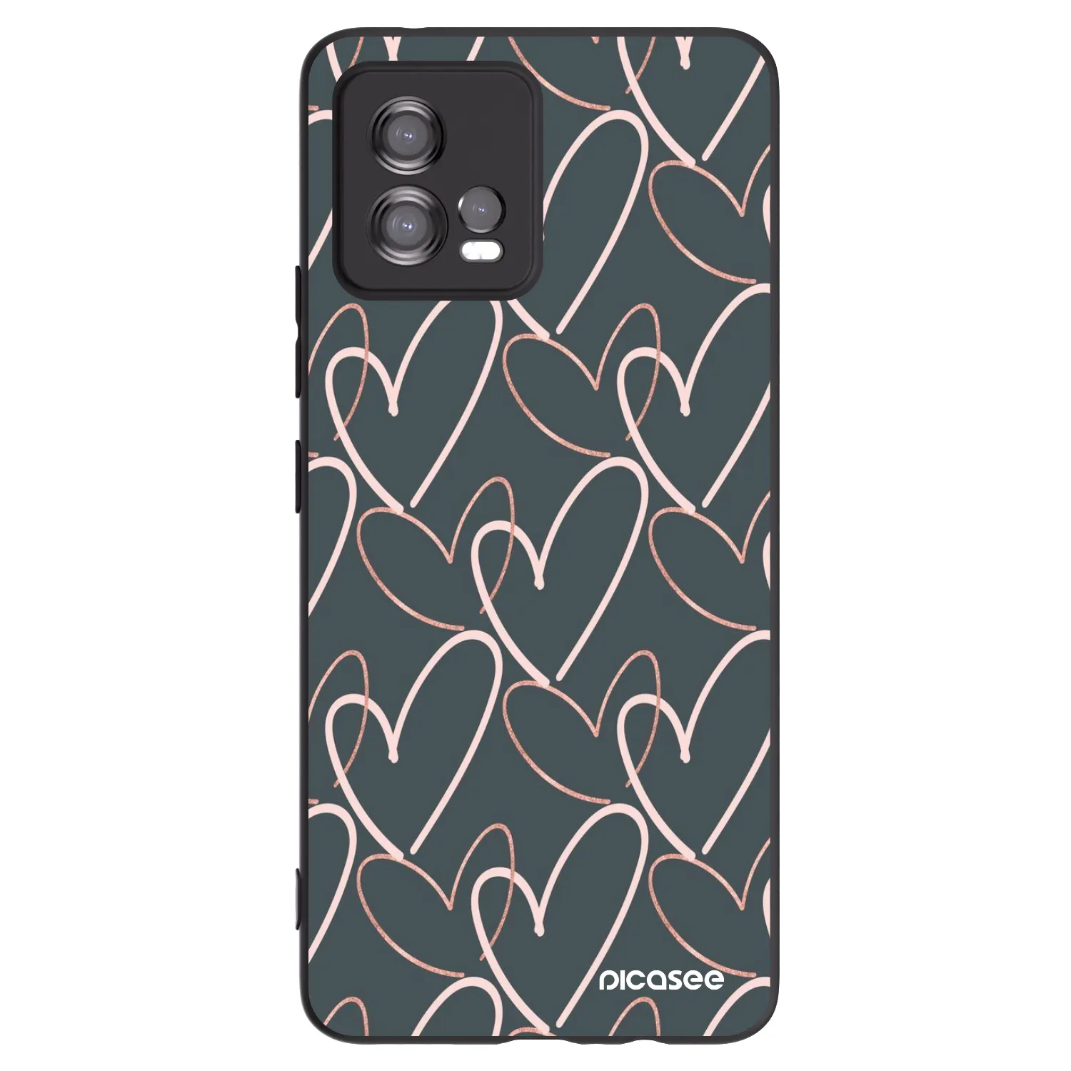 Picasee husă neagră din silicon pentru Motorola Moto G72 - Lots of love