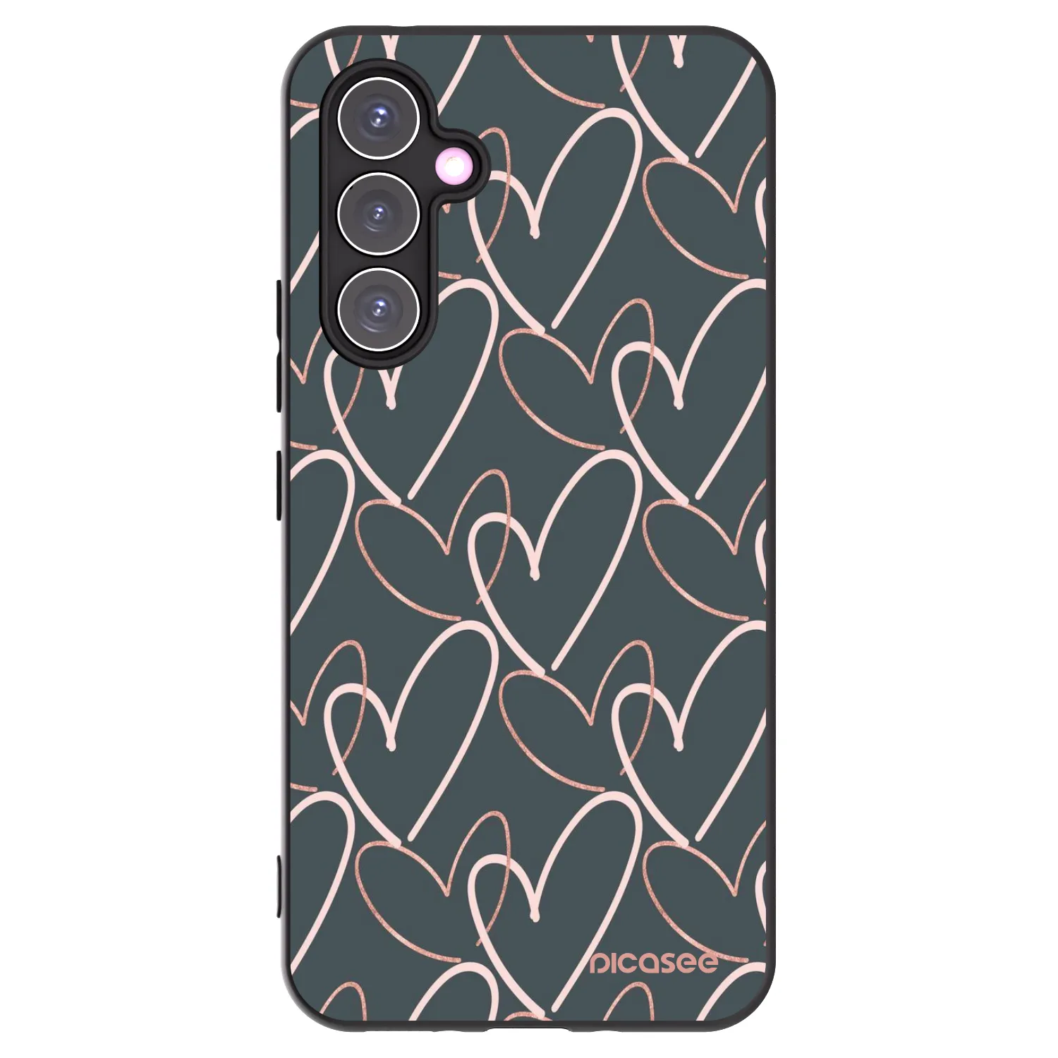 Picasee husă neagră din silicon pentru Samsung Galaxy A54 5G A546B - Lots of love