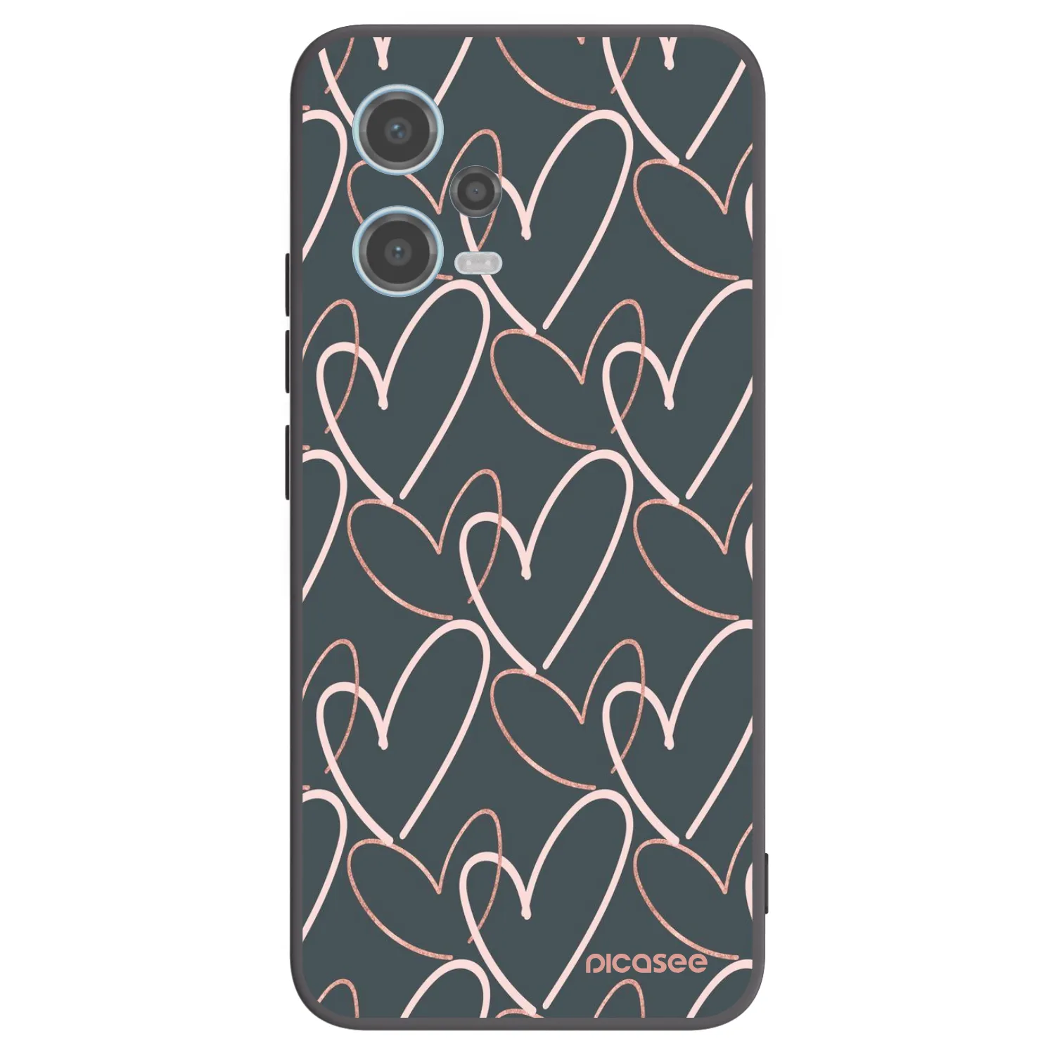 Picasee husă neagră din silicon pentru Xiaomi Redmi Note 12 5G - Lots of love