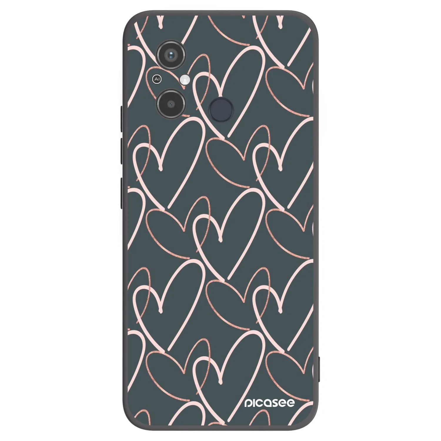 Picasee husă neagră din silicon pentru Xiaomi Redmi 12C - Lots of love