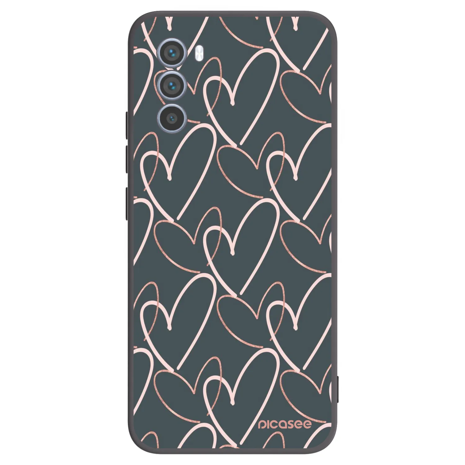 Picasee husă neagră din silicon pentru Motorola Moto G62 - Lots of love