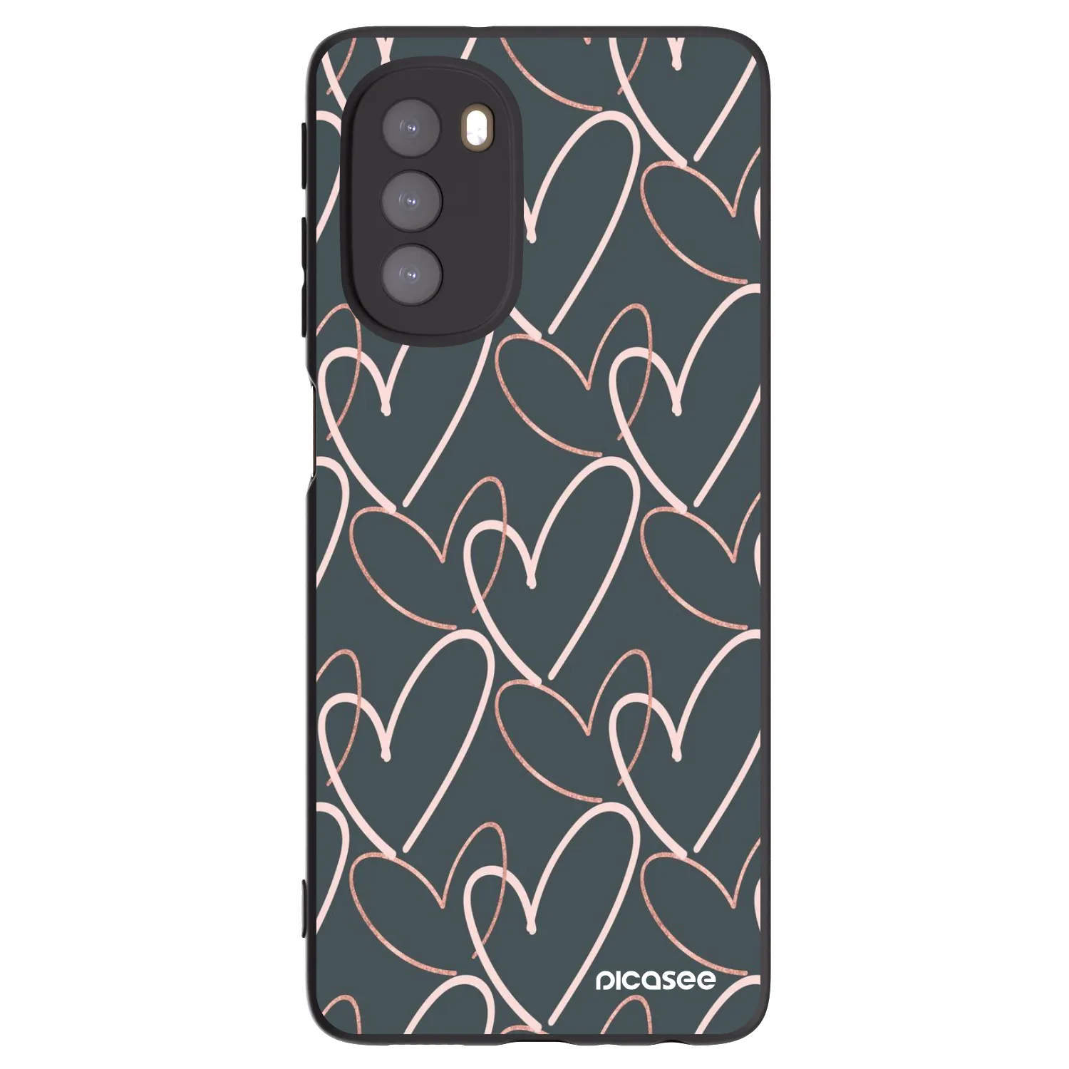 Picasee husă neagră din silicon pentru Motorola Moto G51 - Lots of love