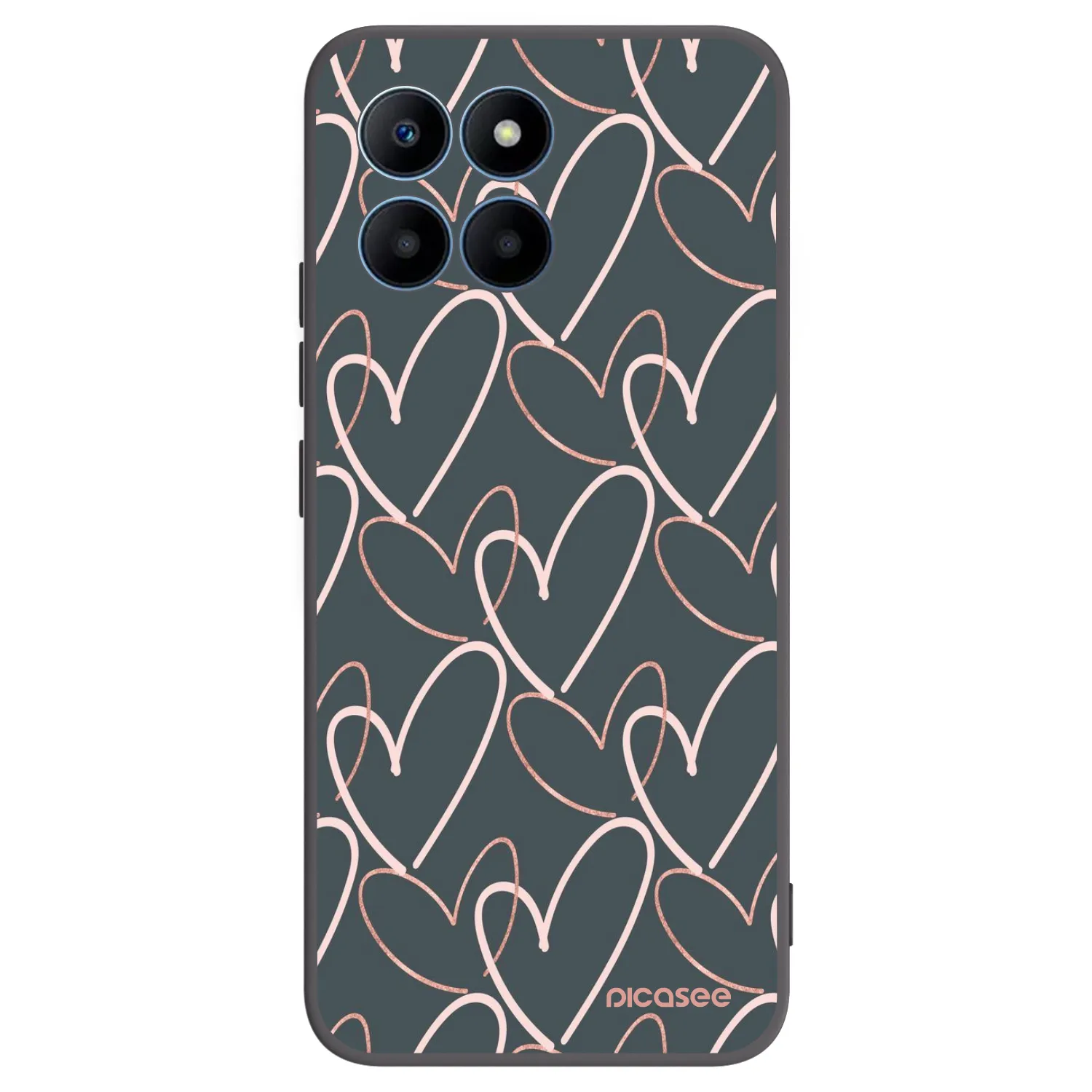 Picasee husă neagră din silicon pentru Honor 70 Lite - Lots of love