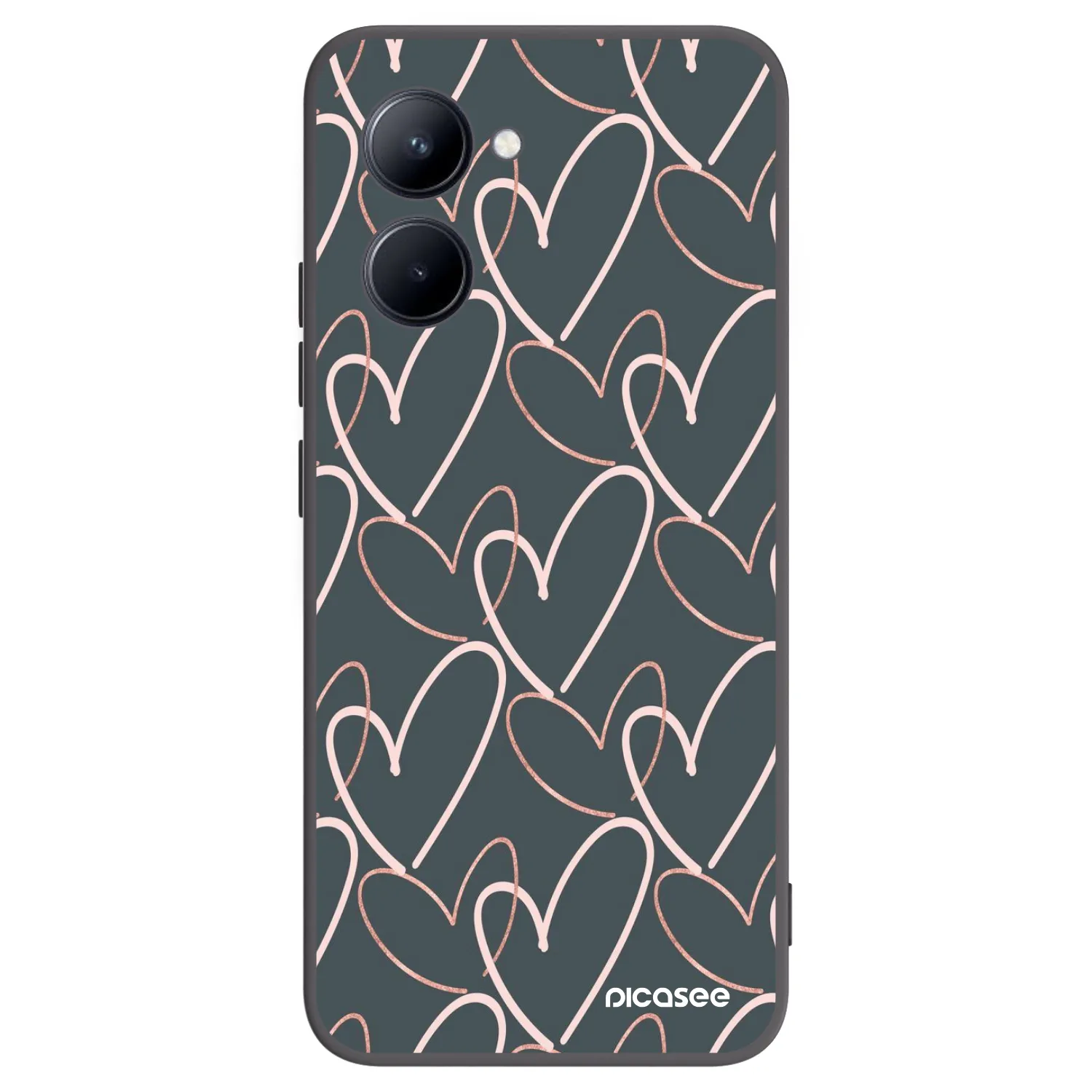 Picasee husă neagră din silicon pentru Realme C33 (2023) - Lots of love