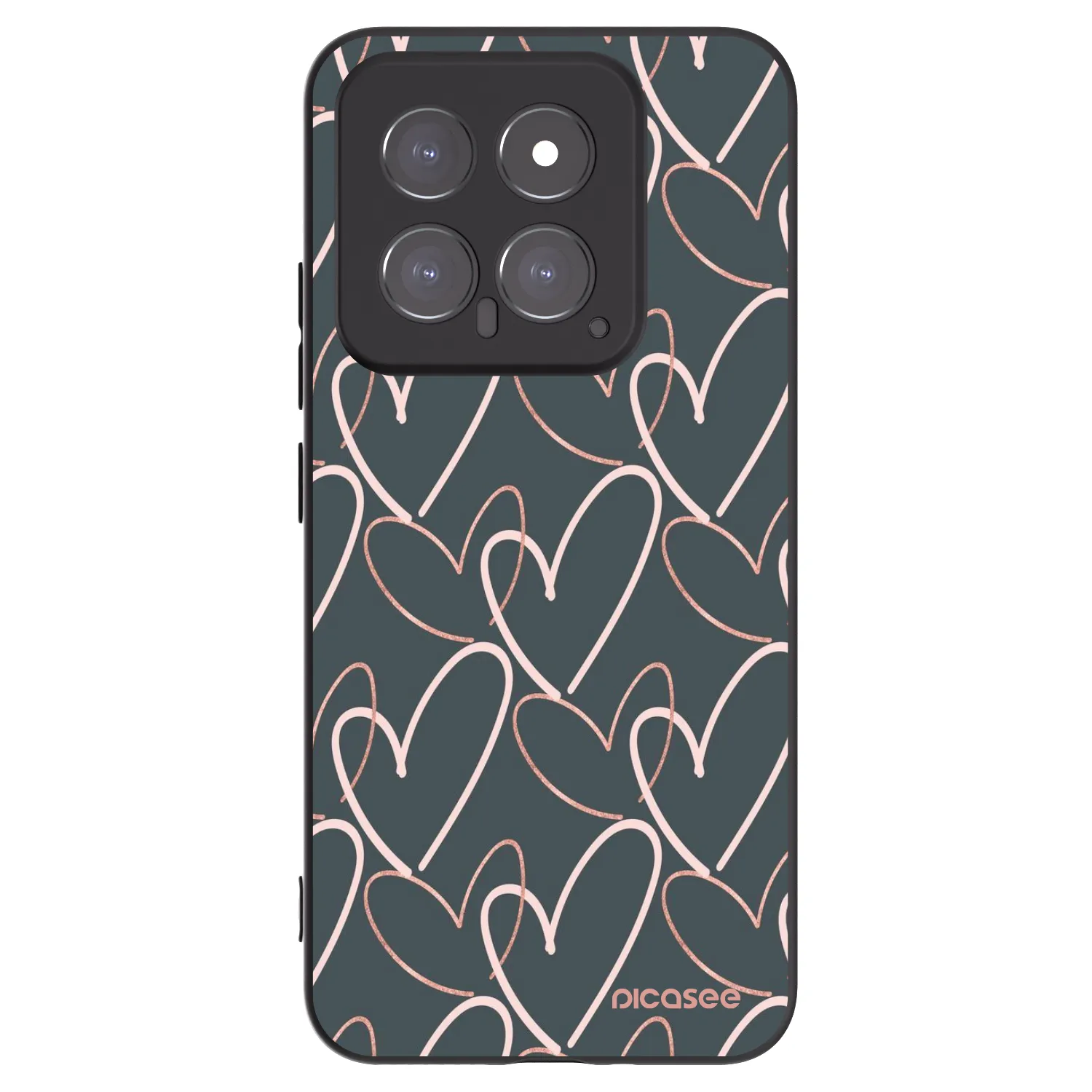 Picasee husă neagră din silicon pentru Xiaomi 14 - Lots of love